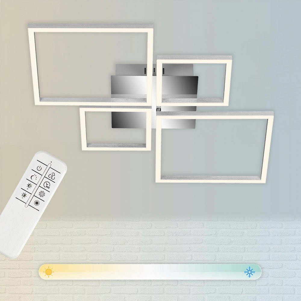 Briloner Leuchten Led-plafondlamp 3093018 FRAME Plafondlamp, 75x46,7x7,5cm, Chroom-Alu, Woonkamer, Slaapkamer