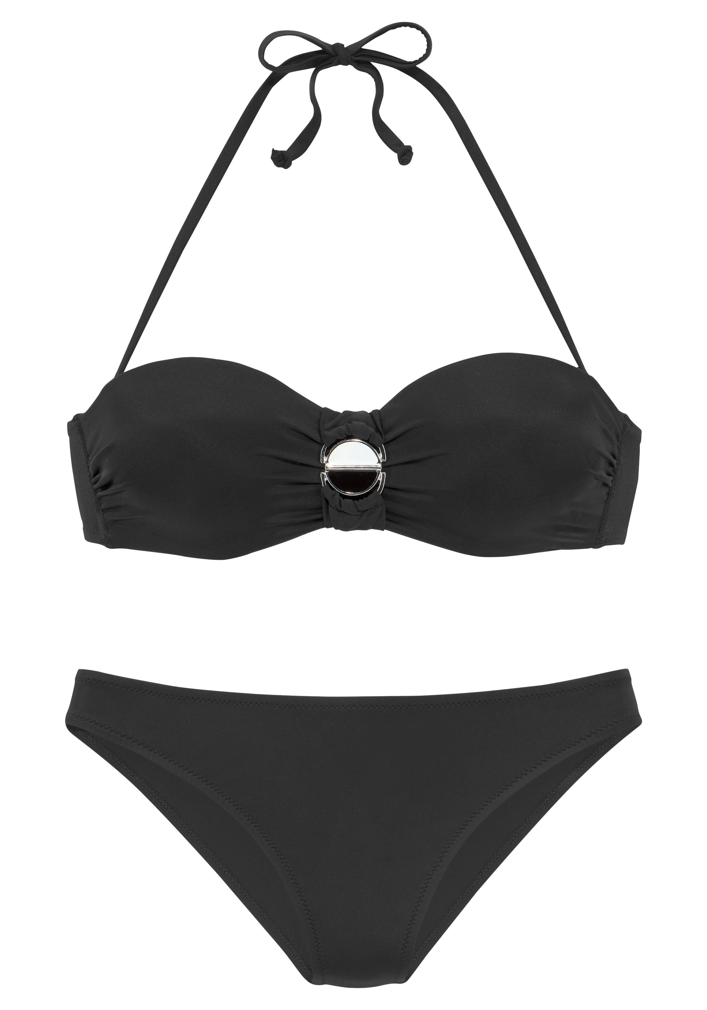 Jette Joop Beugelbikini in bandeaumodel met modieuze gesp