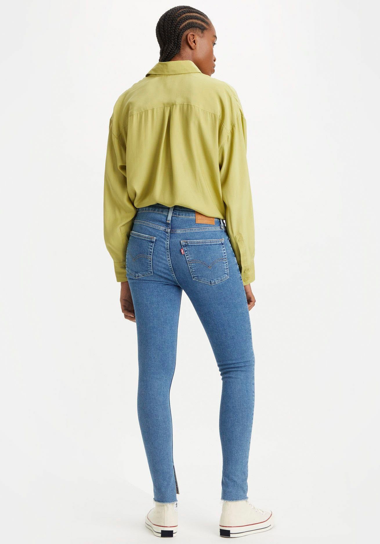 Levi's® Skinny fit jeans 721 High rise skinny met splitje in de zoom