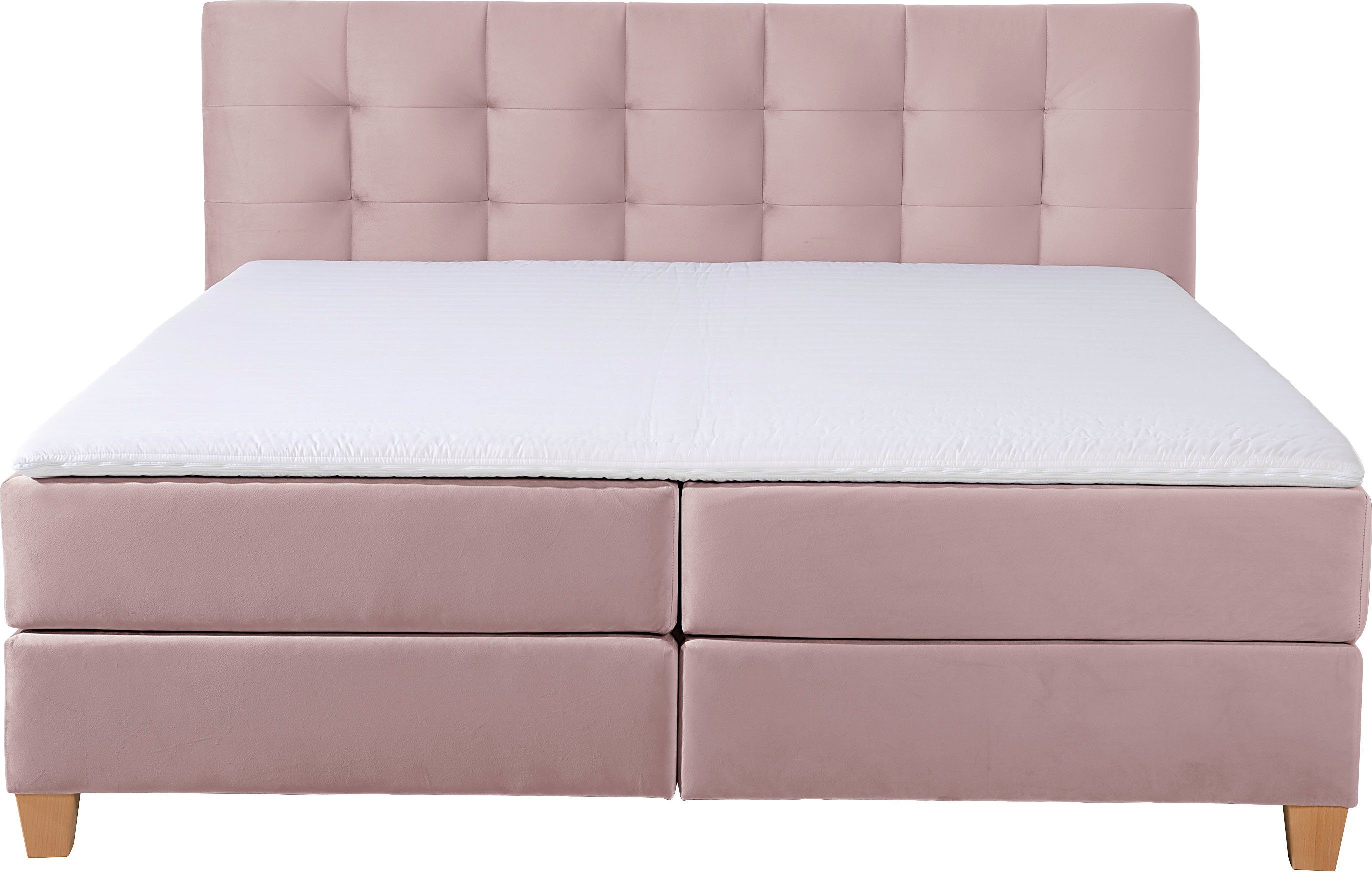 Home affaire Boxspring Moulay incl. topmatras, in extra lang 220 cm, 3 hardheden, ook in h4
