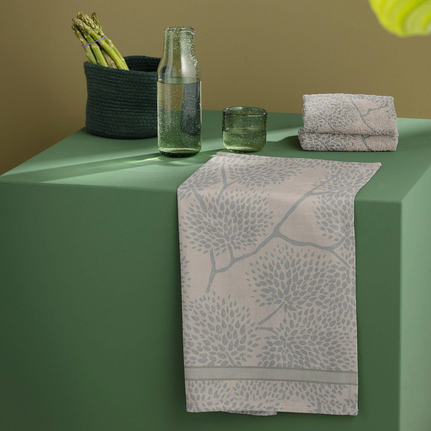 DDDDD Theedoek Trees Jacquard-stof, 60 x 65 cm (set, 6-delig)