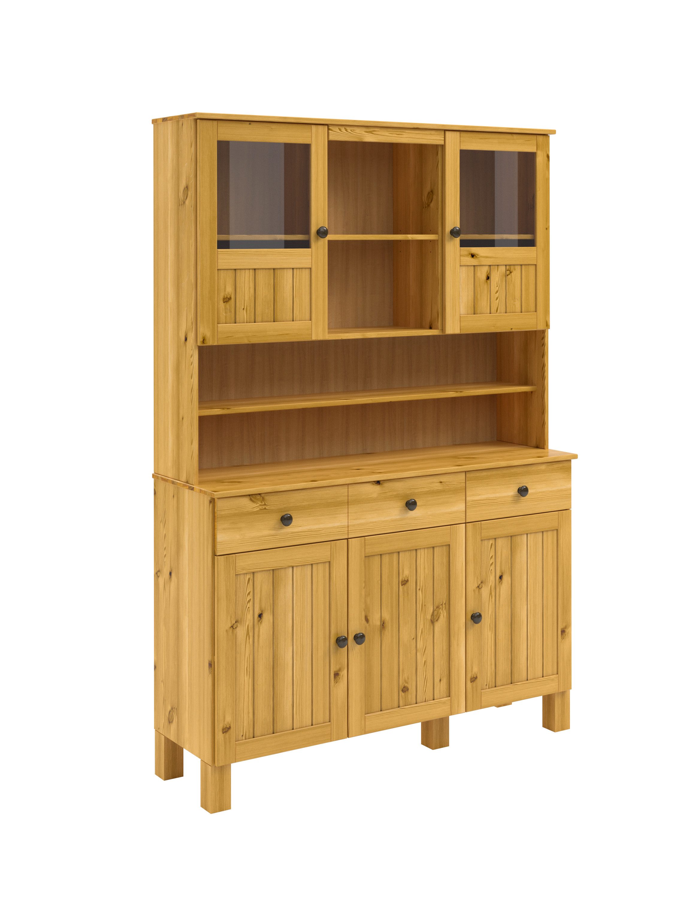 Home affaire Keukenbuffet Alby2 Met metalen grepen, breedte 125 cm voorraadkasten beige