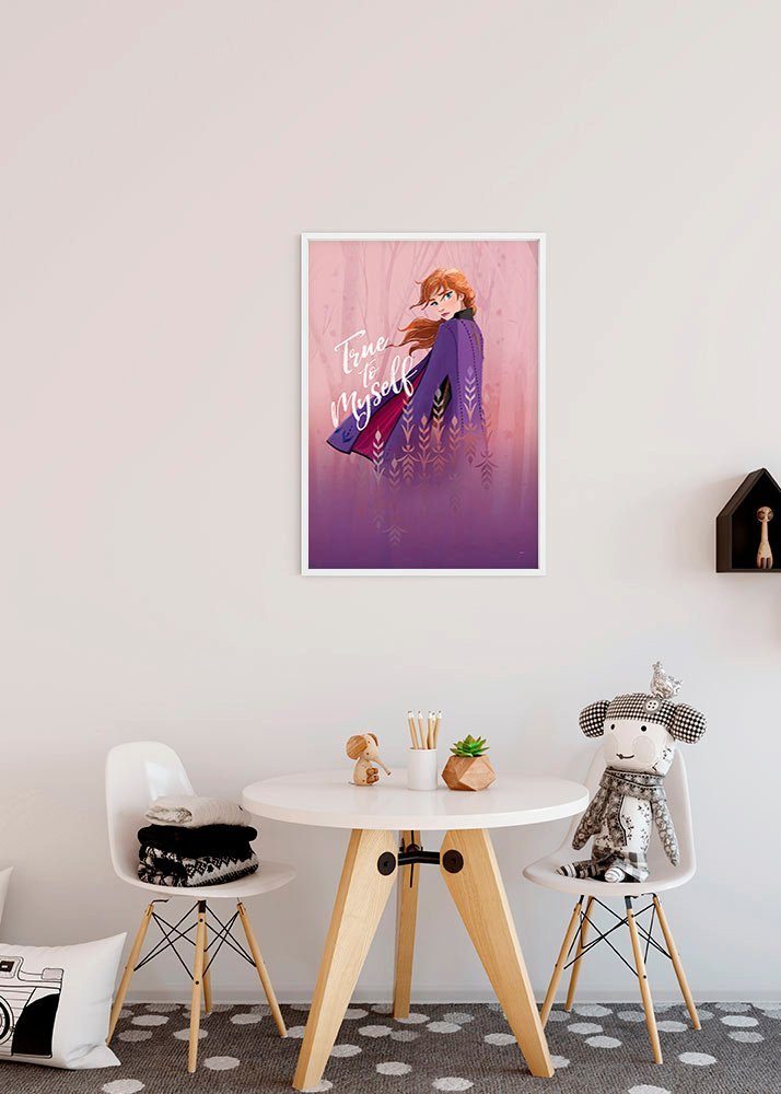 Komar Wanddecoratie Frozen Anna True to Myself Wanddecoratie voor de kinderkamer - zonder lijst (1 stuk)