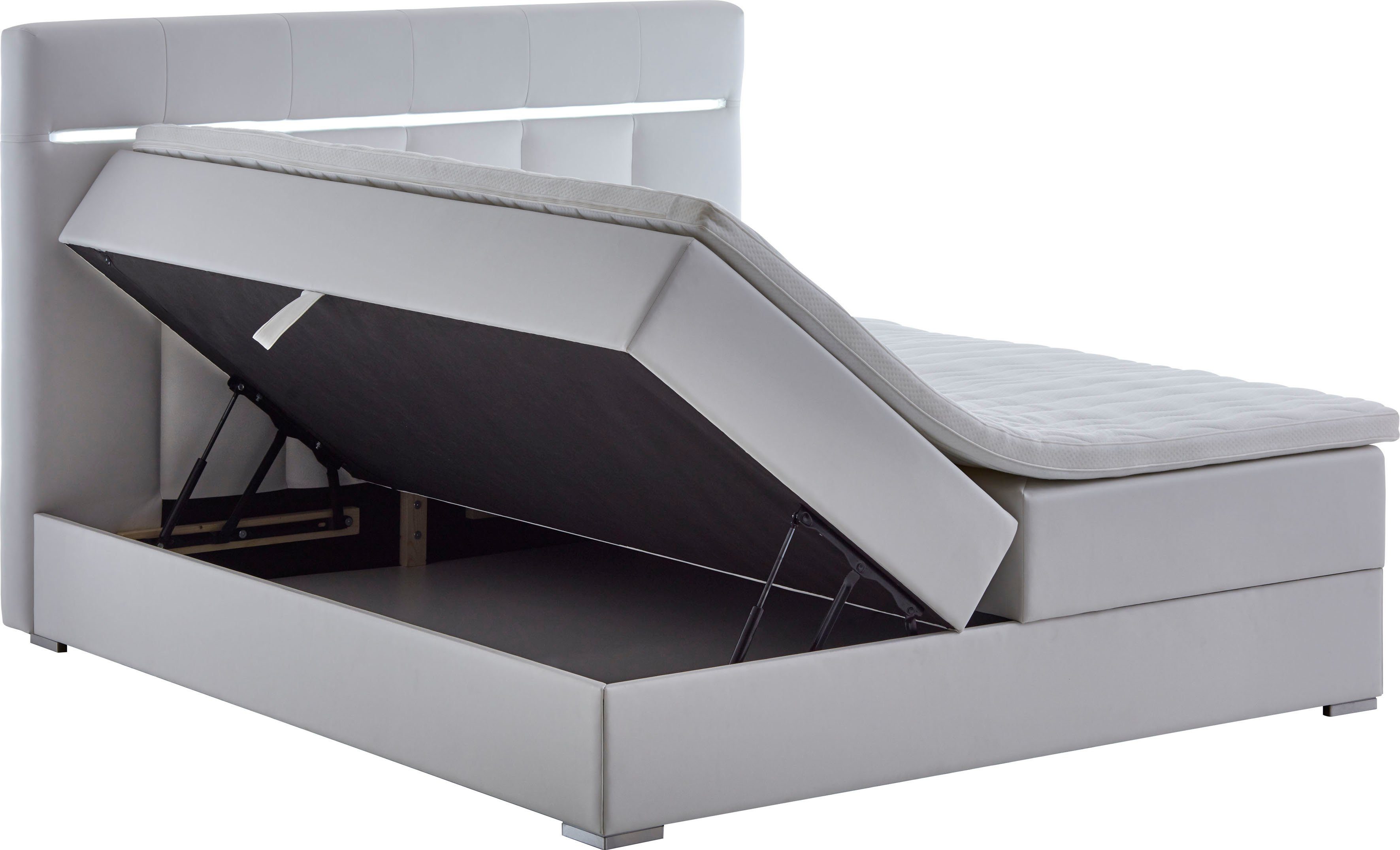 ATLANTIC home collection Boxspring TESSA met ledverlichting en bedkist