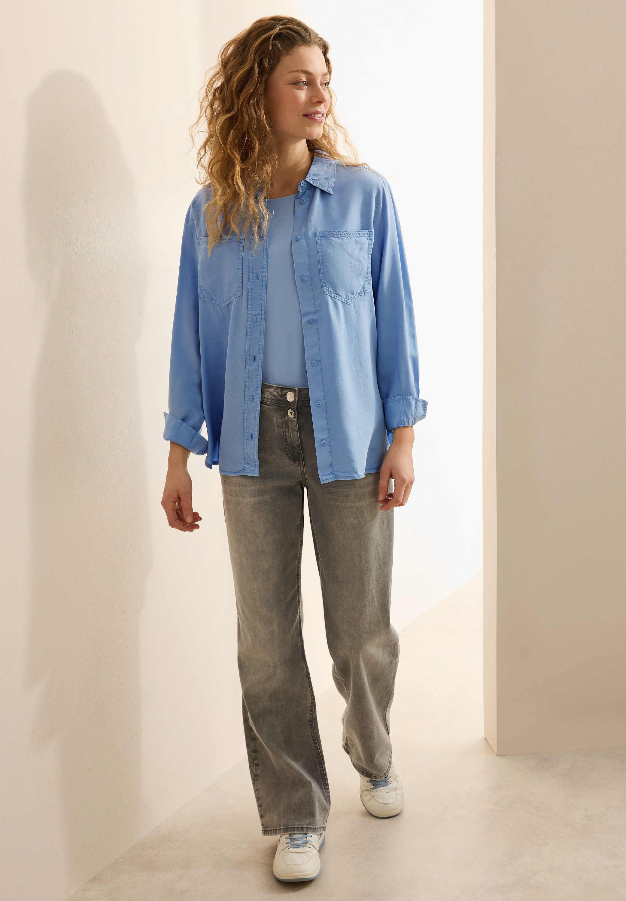 Cecil Blouse met lange mouwen met borstzakken