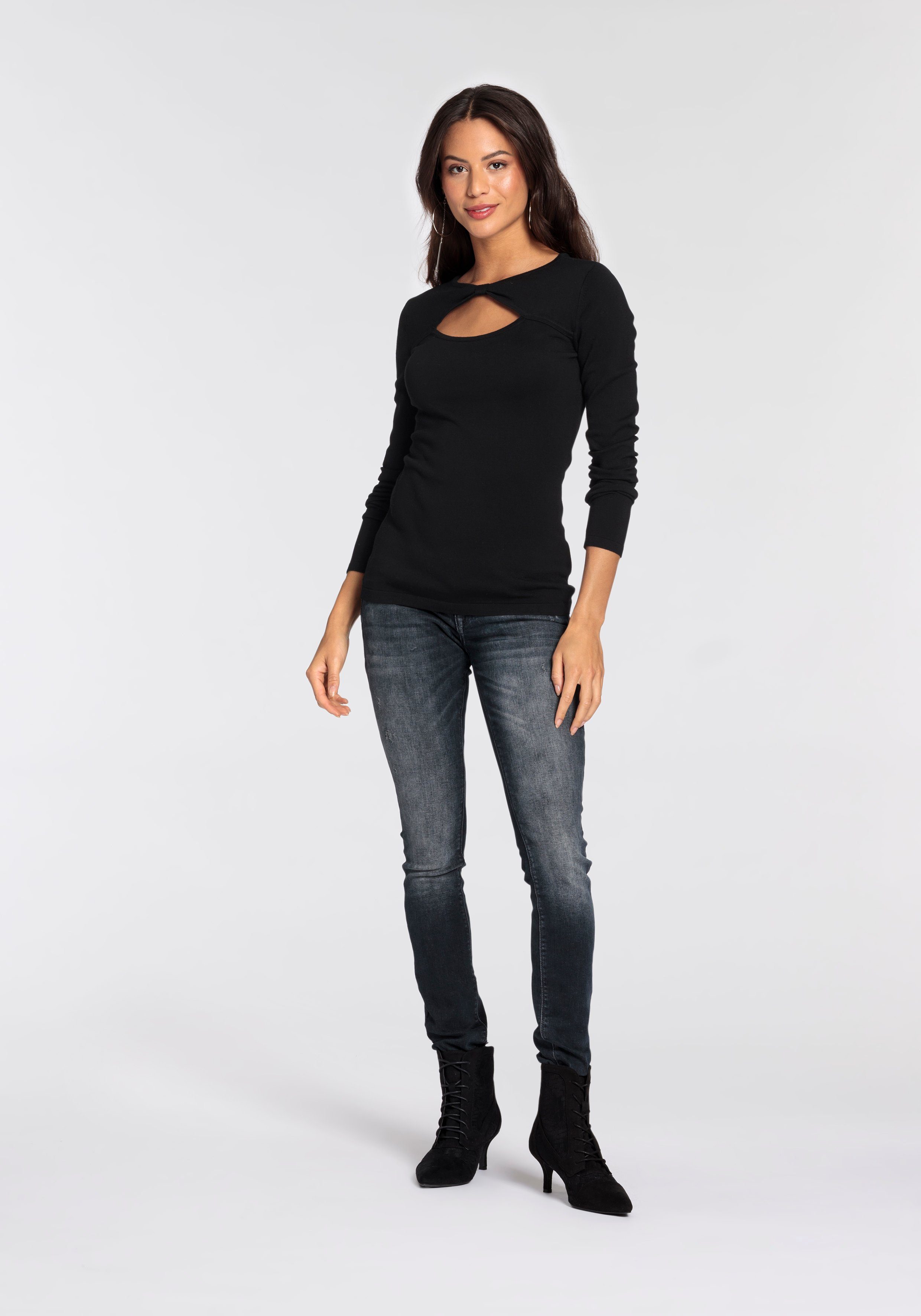 Melrose Gebreide trui met knoopdetail