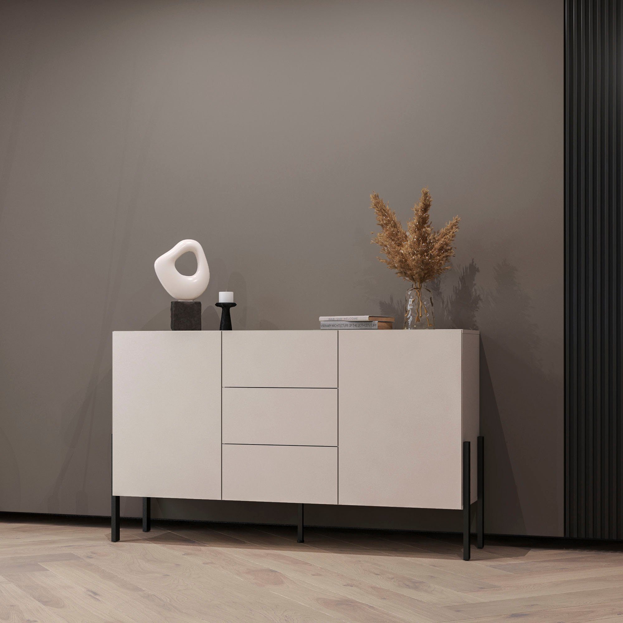 INOSIGN Dressoir Jukon, breedte 150 of 180 cm, moderne grepless commode