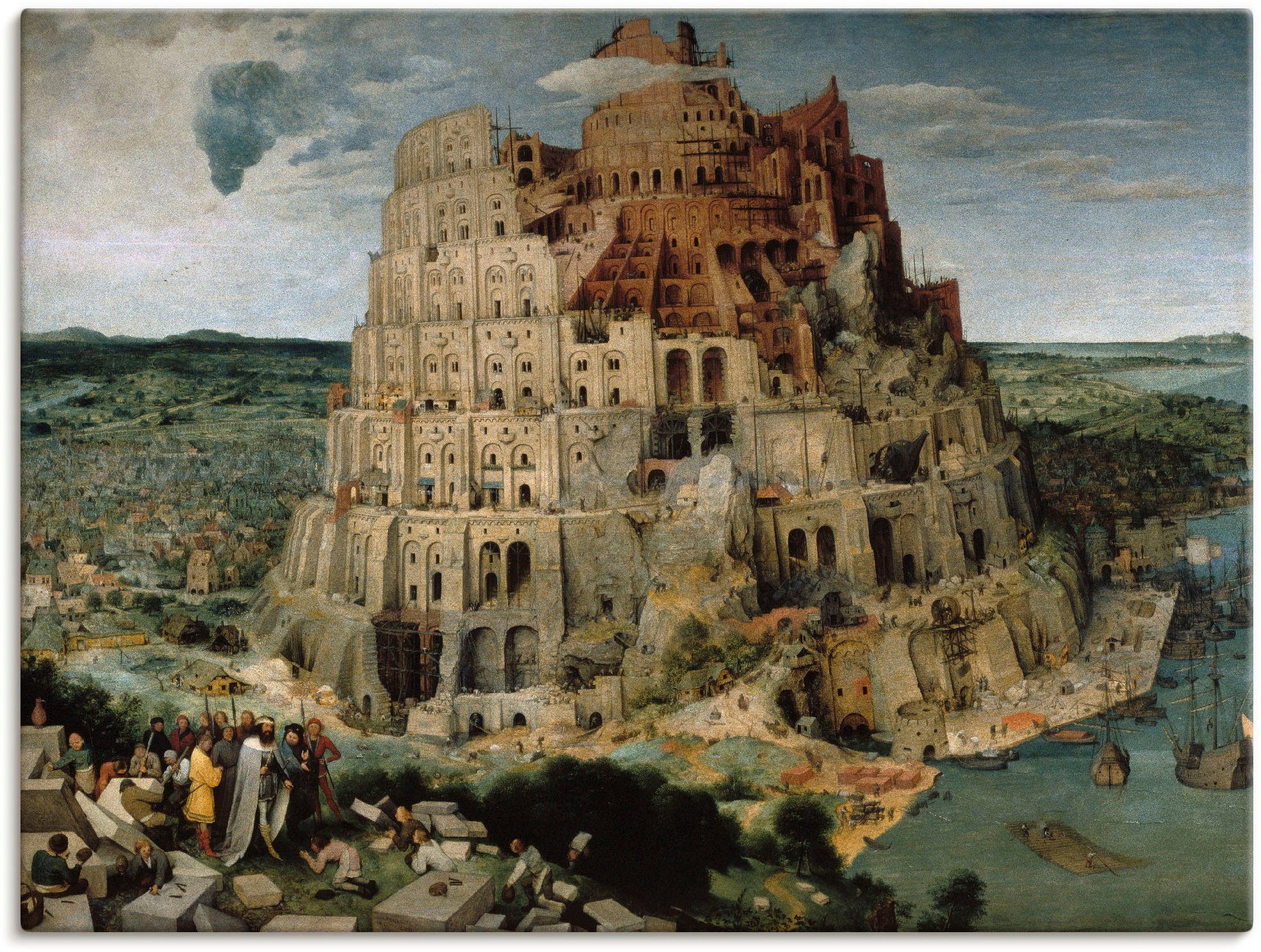 Artland Artprint De torenbouw van Babel. 1563 als artprint op linnen, poster in verschillende...