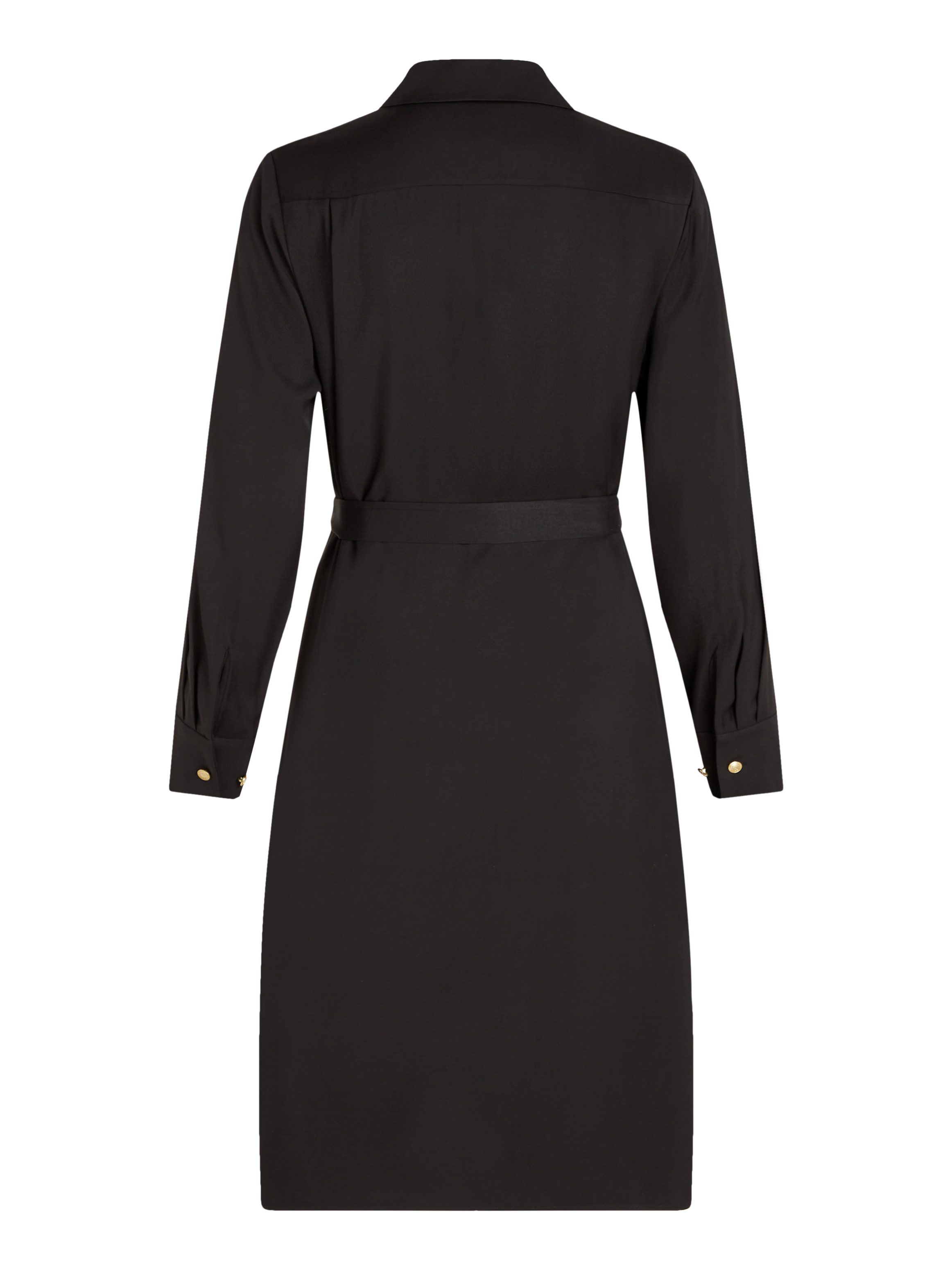 Tommy Hilfiger Jurk met overhemdkraag FLUID VISCOSE SHIRT DRESS vloeiende viscose kwaliteit