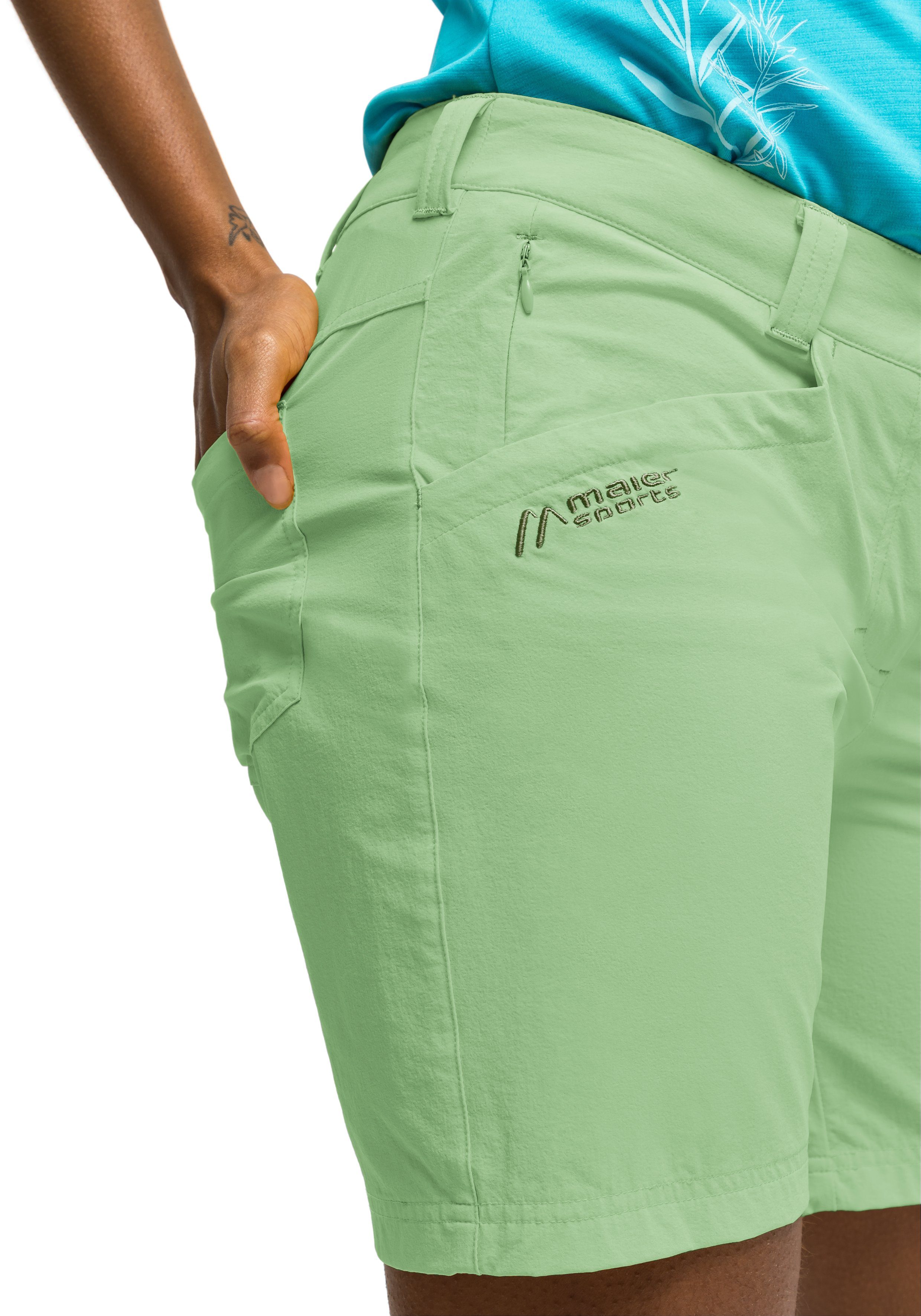 Maier Sports Functionele short Lulaka Shorts Dames shorts, korte wandelbroek, outdoorbroek met 4 zakken, regular fit