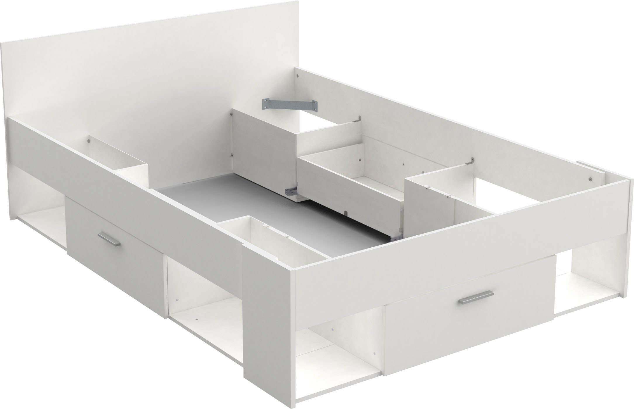 Demeyere GROUP Bedframe Chicago Lades en vakken bieden organisatie en ruimte in de slaapkamer