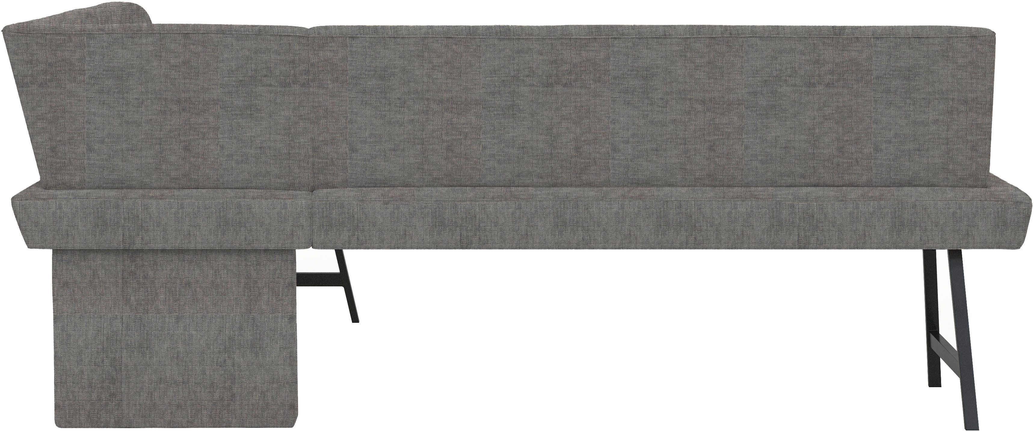 Home affaire Eethoek Sava Hoekbank met nosagvering in de zitting, massief eiken tafel (set, 4-delig)