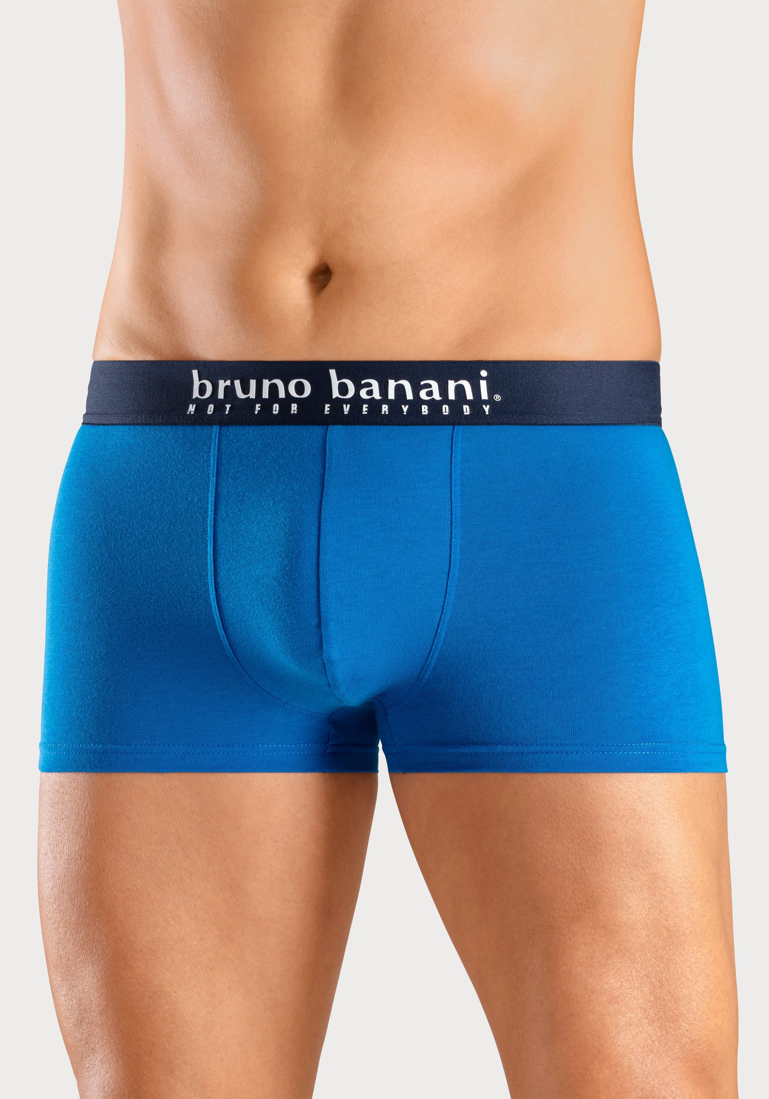 Bruno Banani Boxershort voor heren met palmprint en effen van katoenmix (4 stuks, Set van 4)