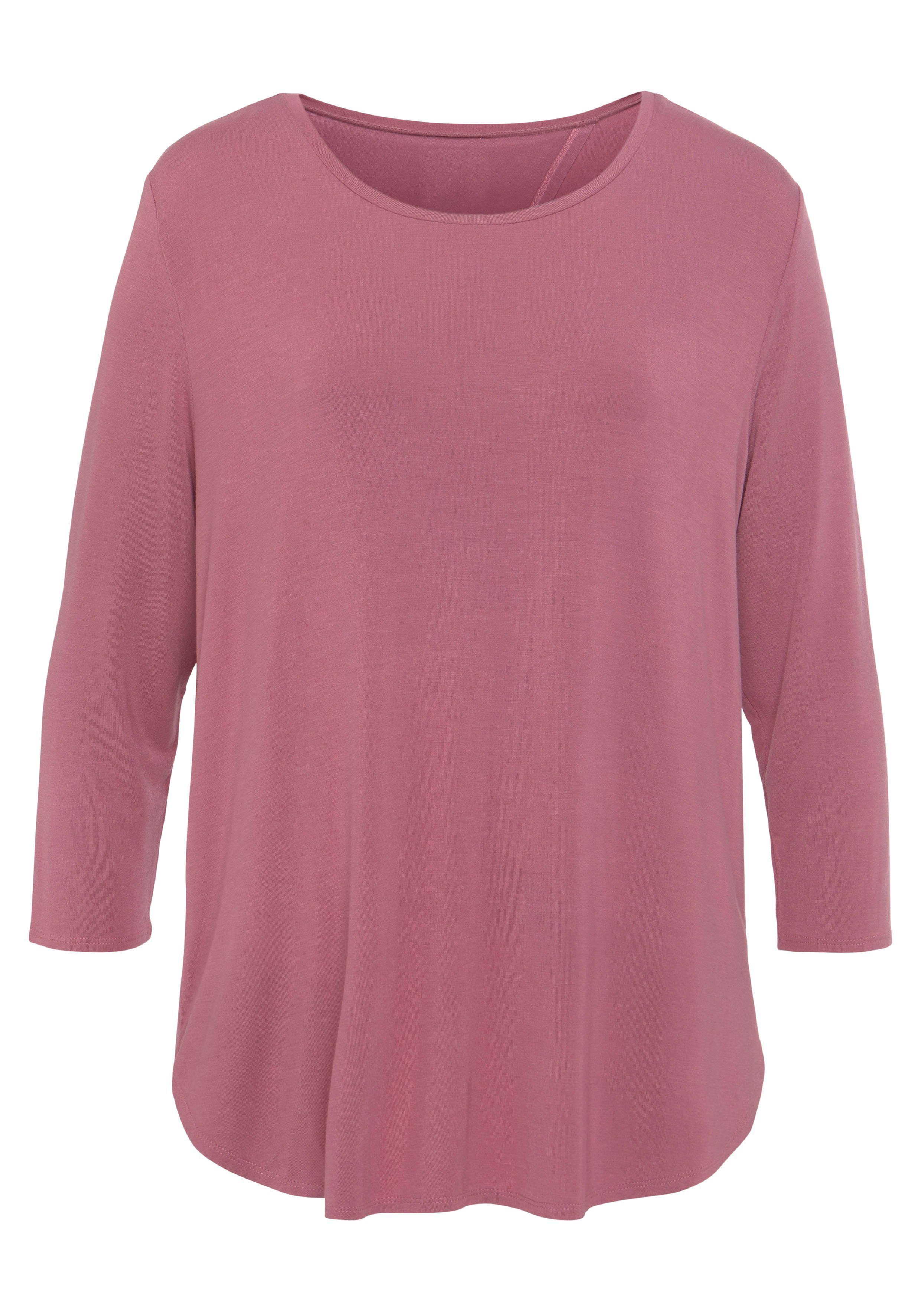Lascana Shirt met 3 4 mouwen Met modieuze split aan de achterkant