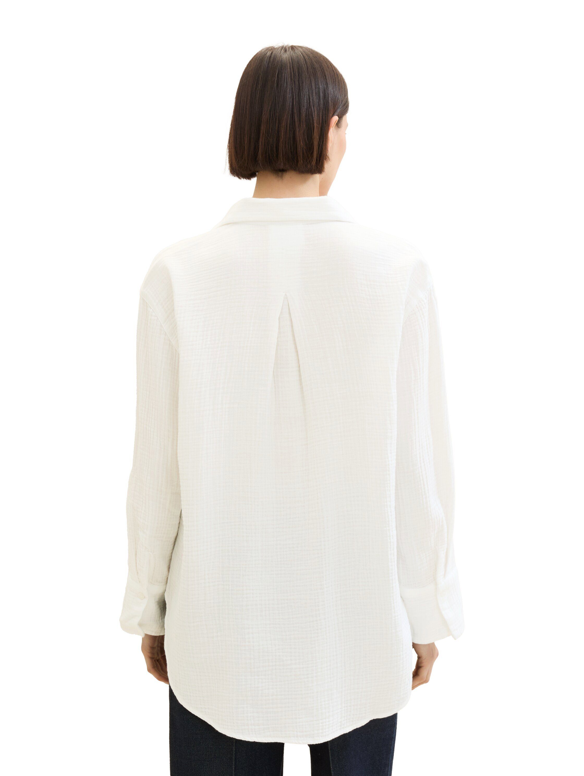 Tom Tailor Blouse met lange mouwen met structuur
