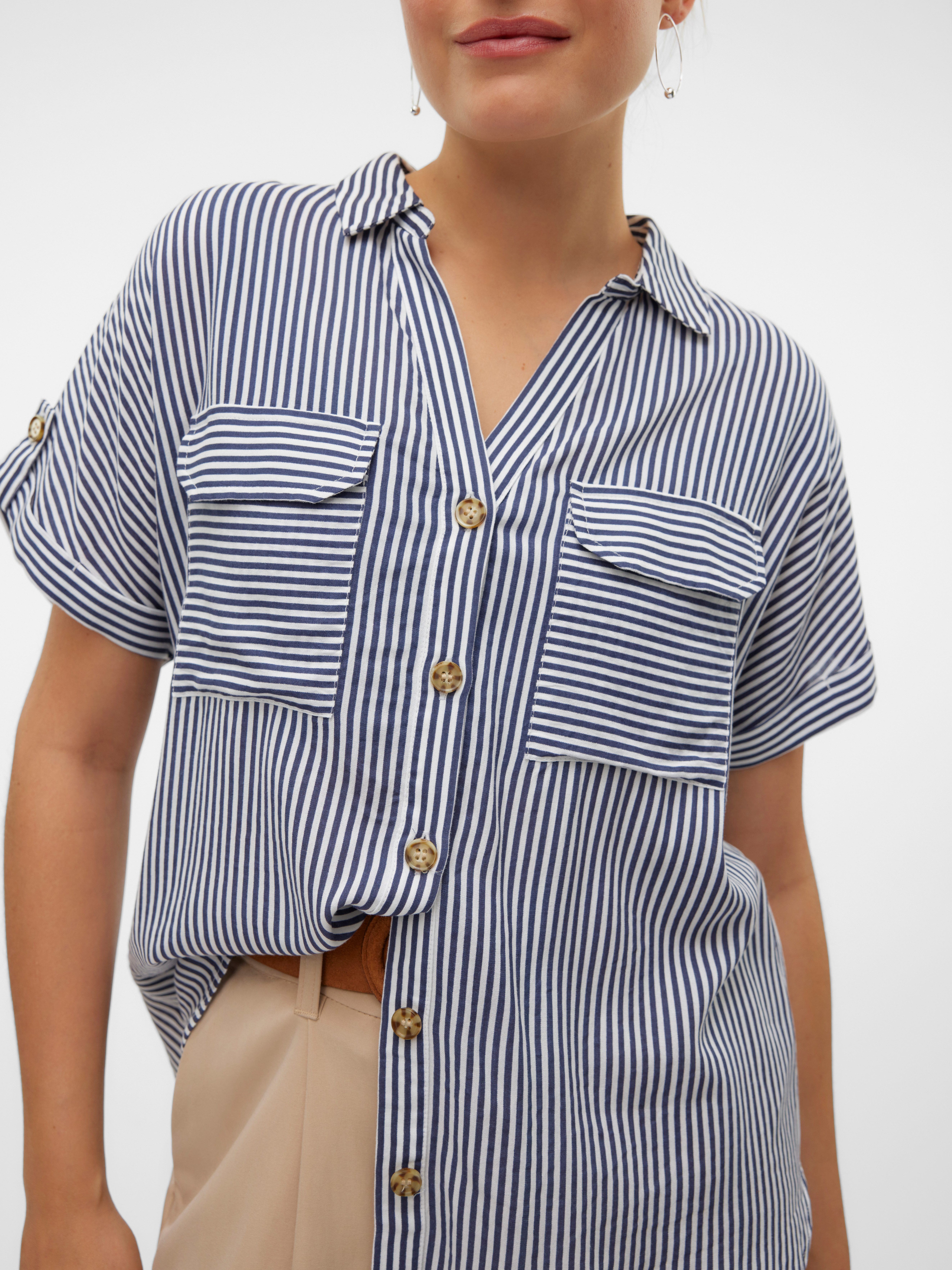 Vero Moda Overhemdblouse VMBUMPY S/S SHIRT WVN GA NOOS