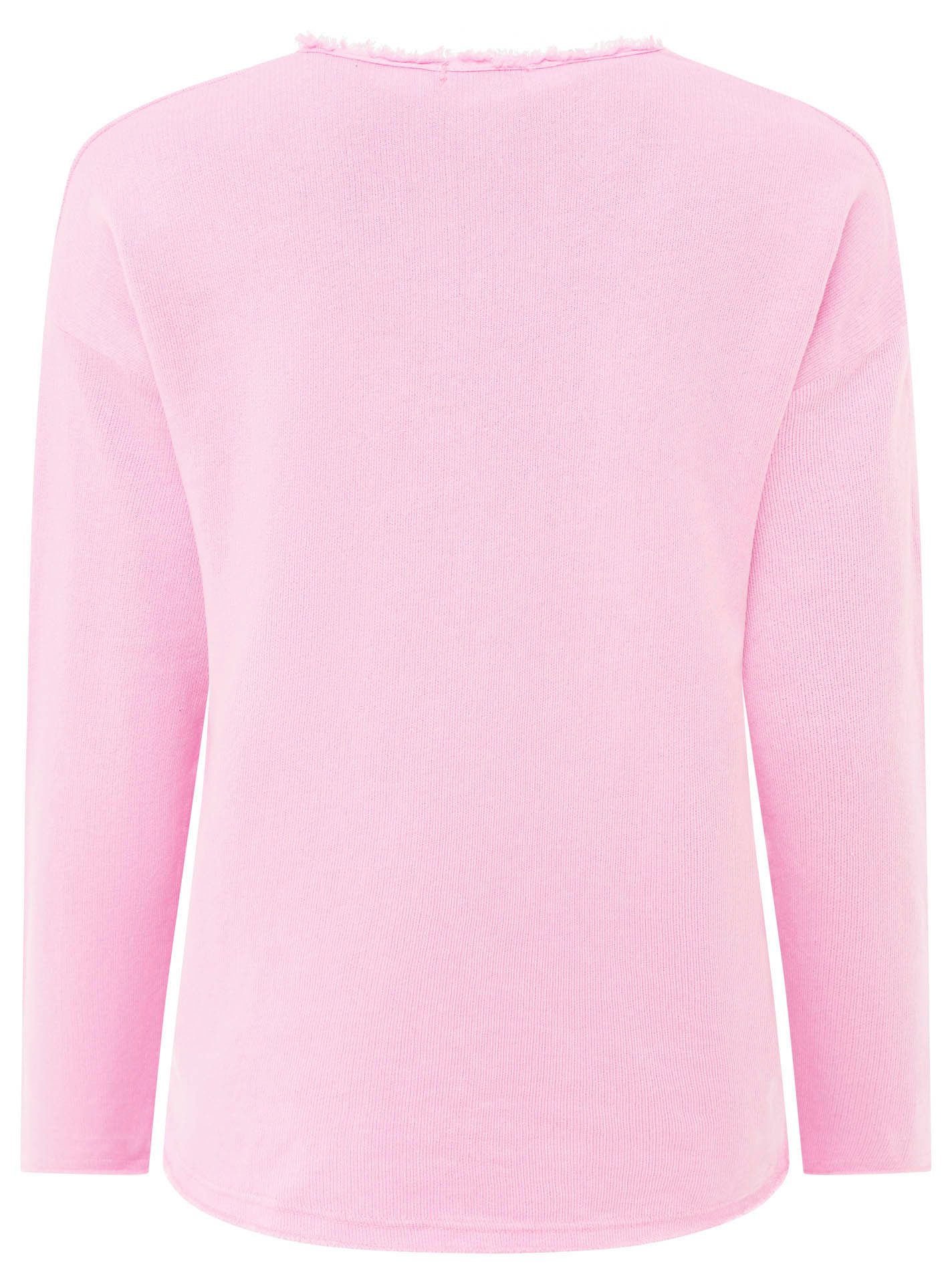 Zwillingsherz Sweater "Sea Sand Sun" Met grote flock-opschrift in opvallende kleur