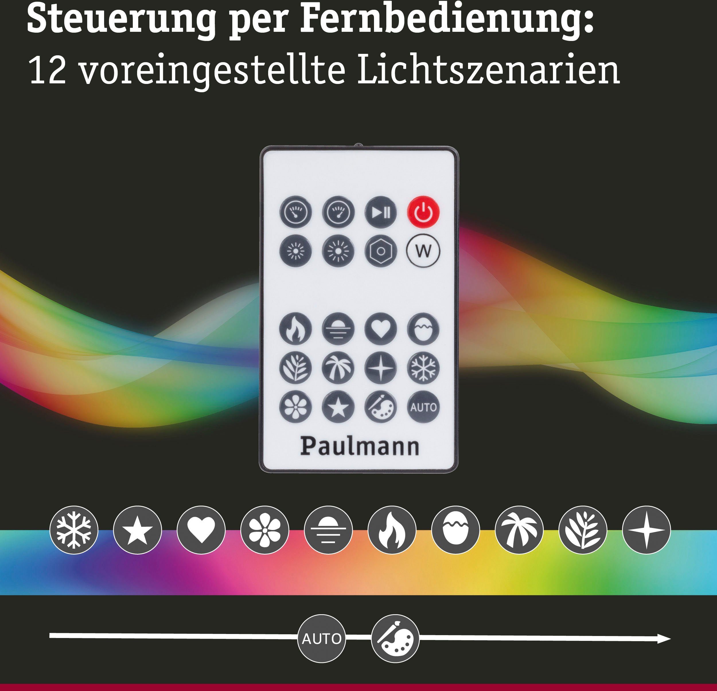 Paulmann Led-strepen USB LED Strip TV-Verlichting 65 Inch 2,4m Dynamic Rainbow RGB 4W (1 stuk)
