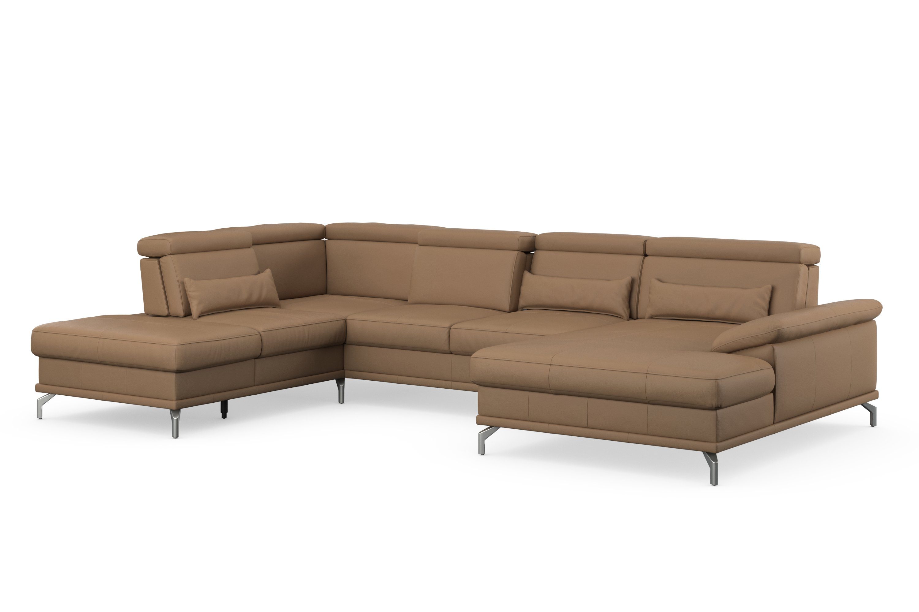 sit&more Zithoek Cabrio U-vorm, met zitdiepteverstelling, arm- en hoofdsteunverstelling