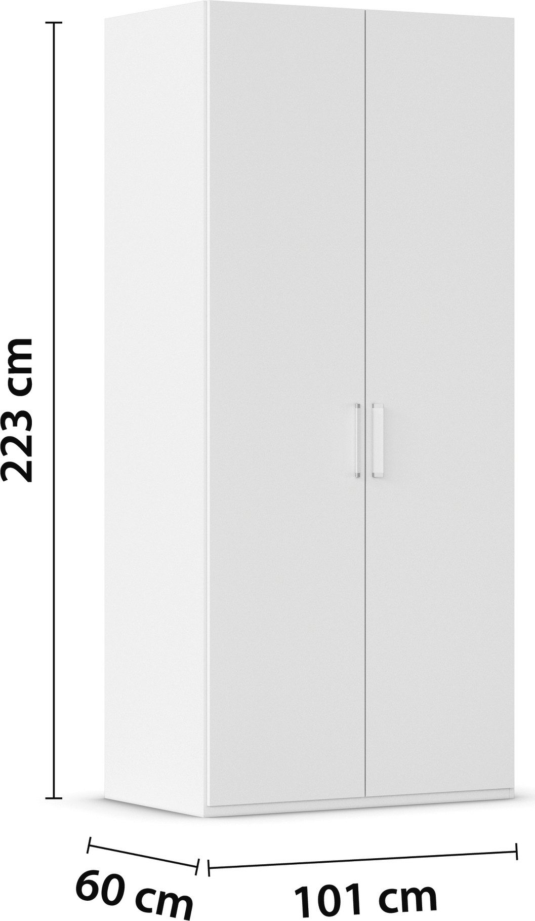 rauch Draaideurkast Kledingkast Kast Garderobe Slaapkamerkast EVELYN in elegante stijl, veel opbergruimte 4 breedtes en 2 hoogtes made in germany