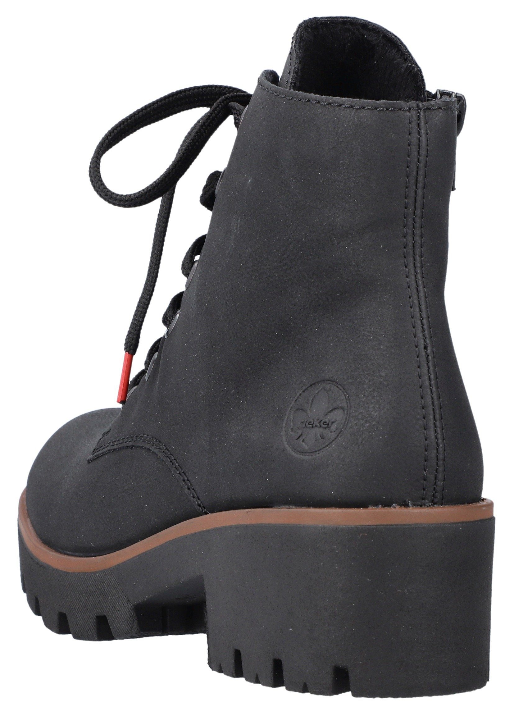 Rieker Veterlaarsjes , veterschoenen, outdoorankle boots met robuuste profielzool