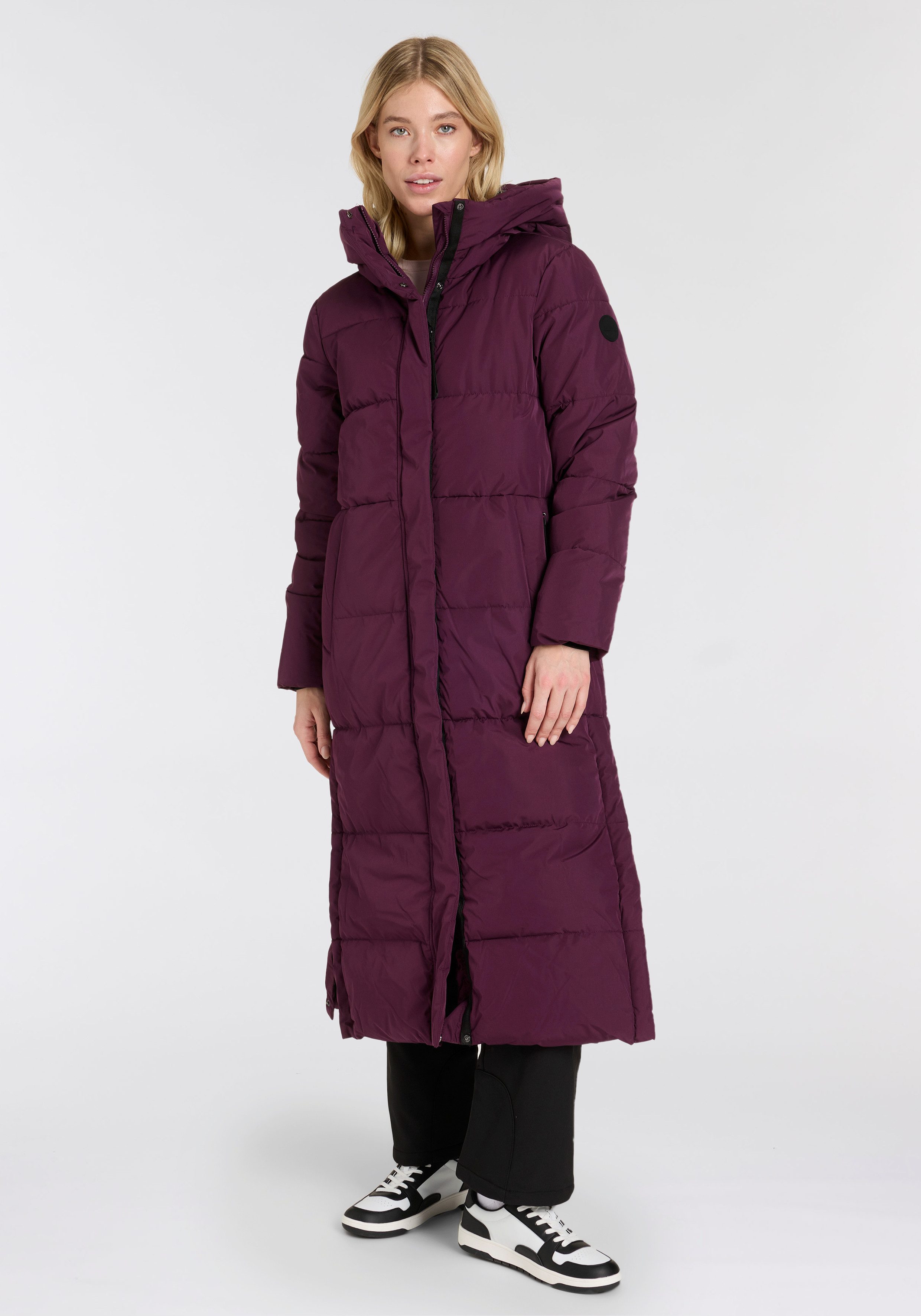 Icepeak Gewatteerde jas ADDIA met merkleerpatch op de bovenarm (1-delig) meisjes winterjassen maat 46 paars