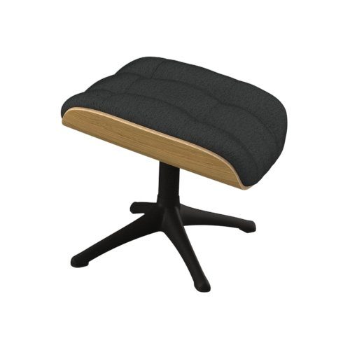 FLEXLUX Voetenbankje Skagen, hocker Hoge comfort, ontspanningsmeubels, voet zwart hockers grijs