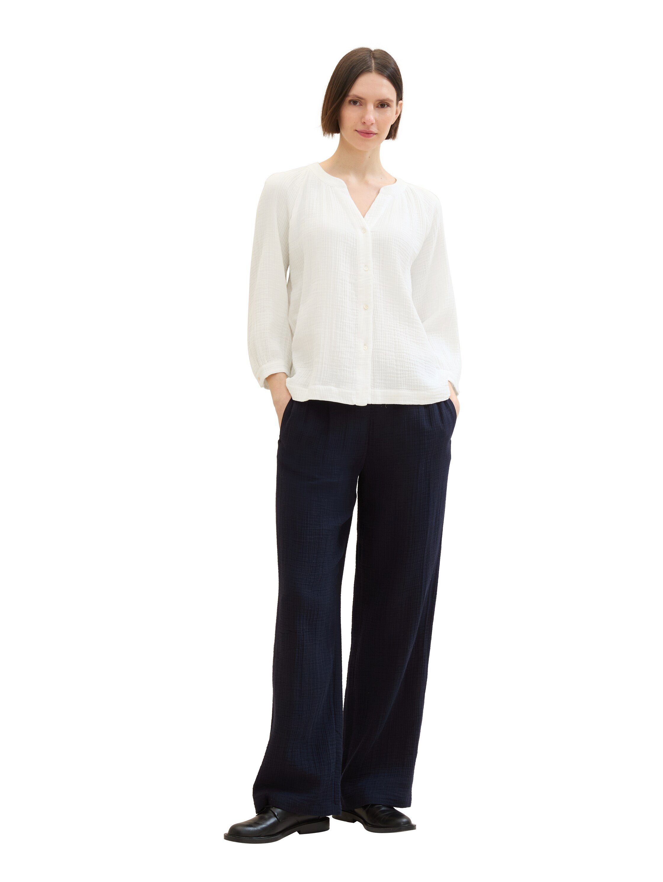 Tom Tailor Gekreukte blouse in krinkel-look