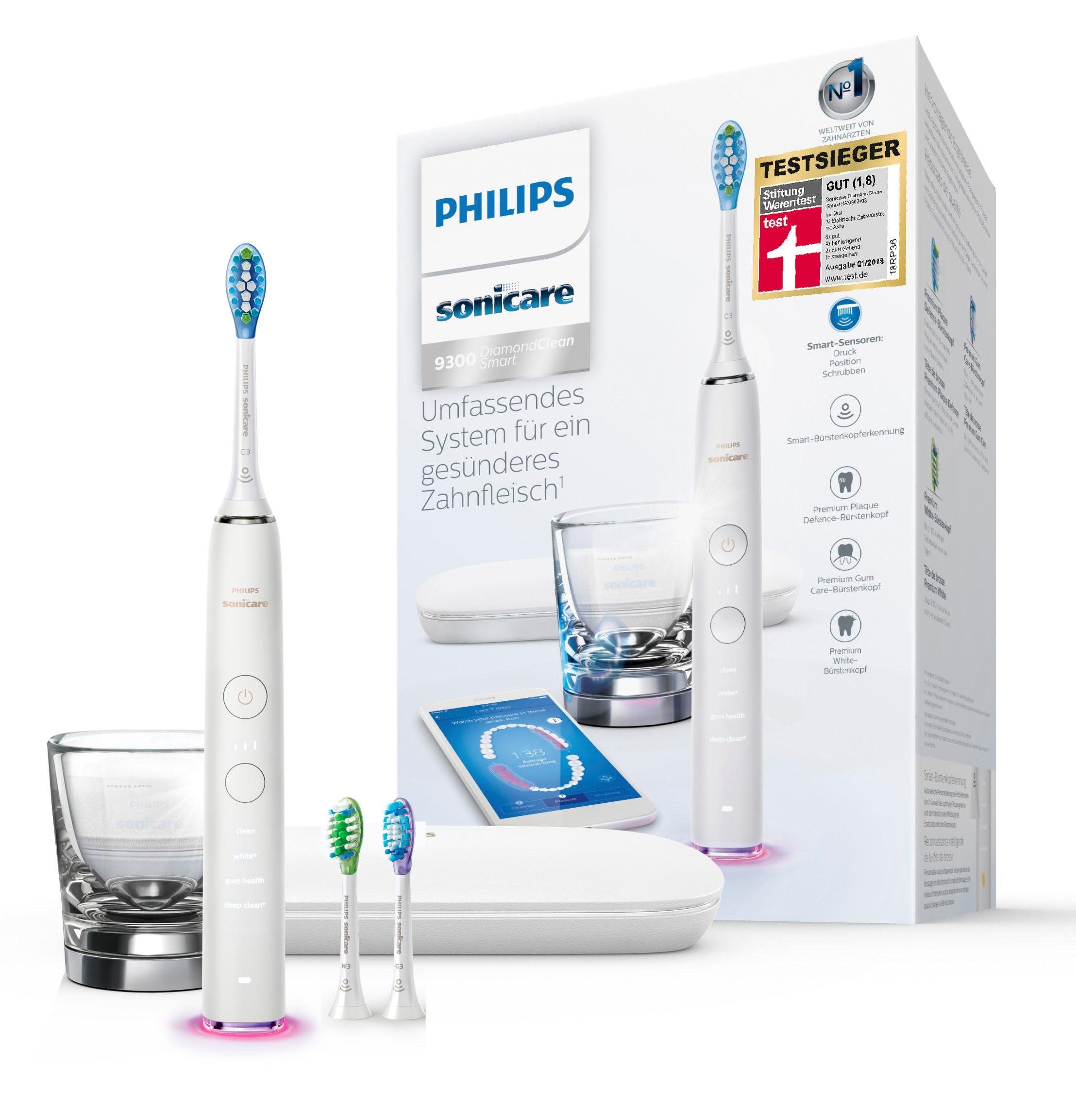Eenvoud Steil oud Philips Sonicare Elektrische tandenborstel HX9903/03 DiamondClean Smart  ultrasone tandenborstel, met oplaadglas en reisetui online kopen | OTTO