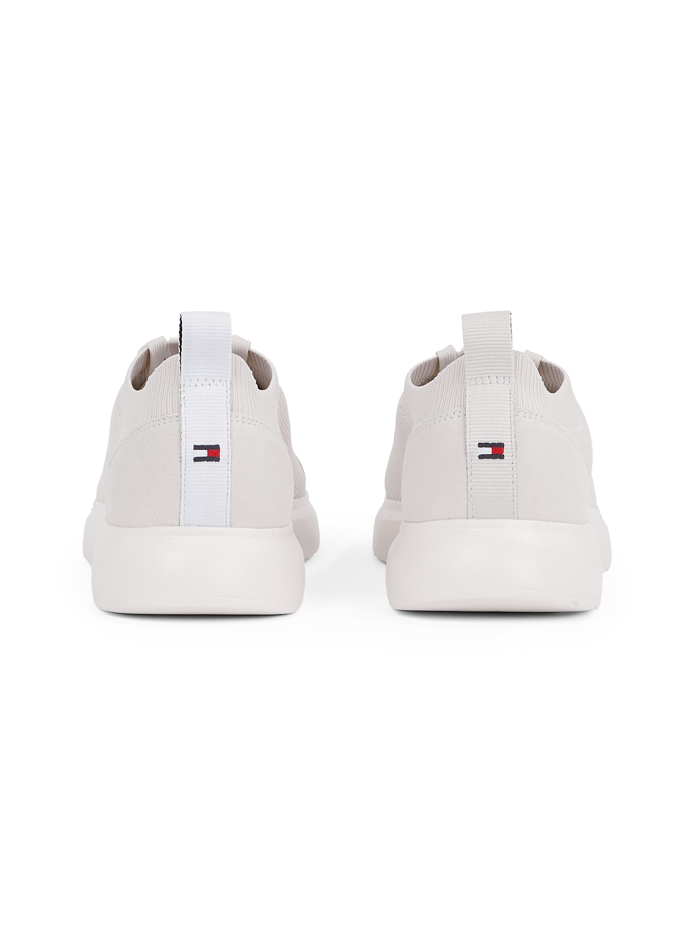 Tommy Hilfiger Plateausneakers LIGHT CUPSOLE KNIT SEASONAL , vrijetijdsschoen, lage schoen, veterschoen met logo-opdruk