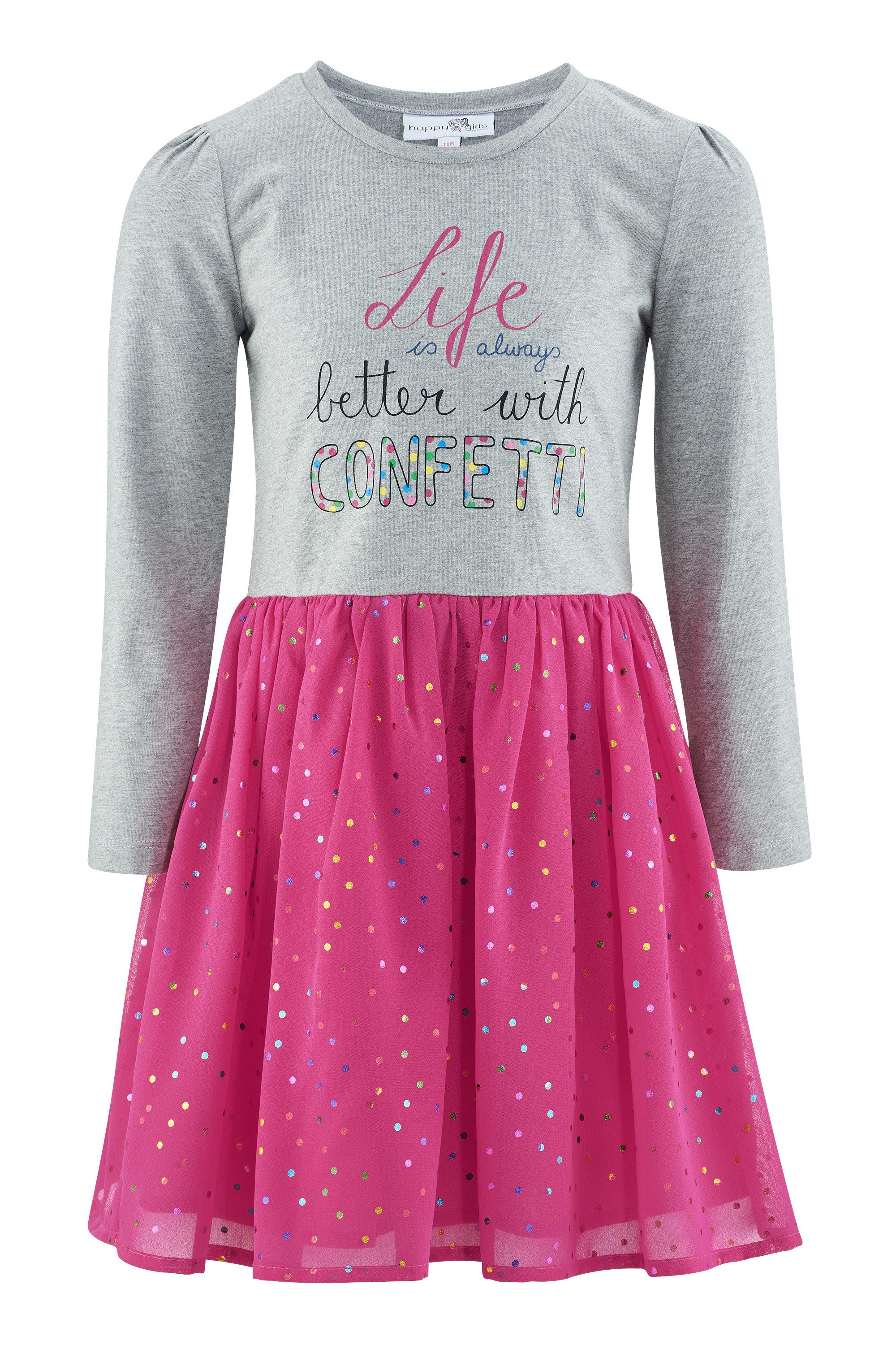 happy girls Mini-jurk meisjes zomerjurken maat 104 grijs