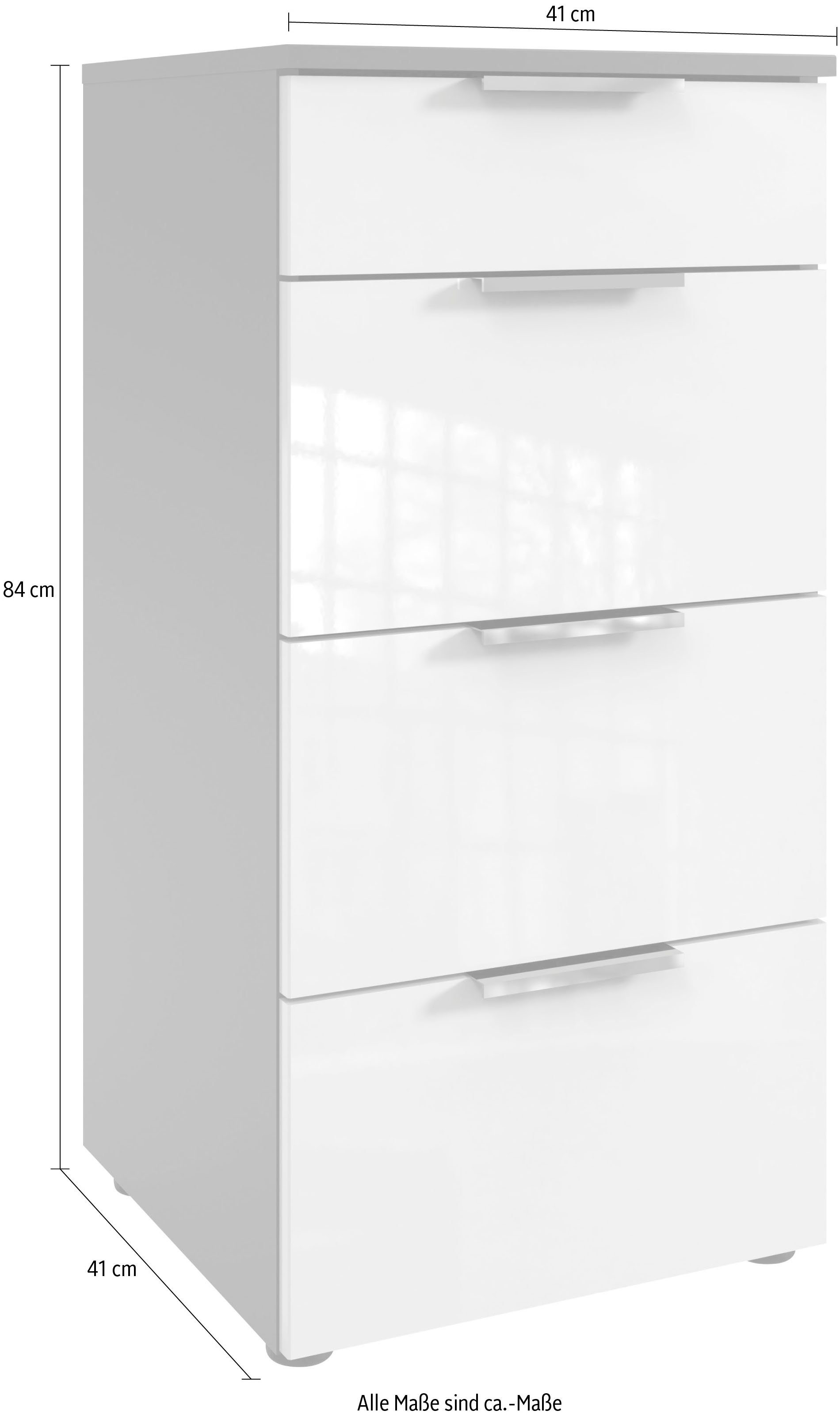 Wimex Ladekast Level36 D by fresh to go met soft-close functie en lakfronten, 4 lades, hoge commode