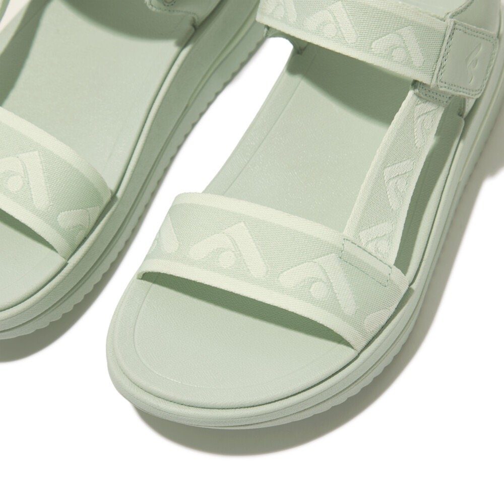Fitflop Sandalen SURFF WEBBING BACK , zomerschoen, sandaal, sleehak, met microwobbleboard - voetbed