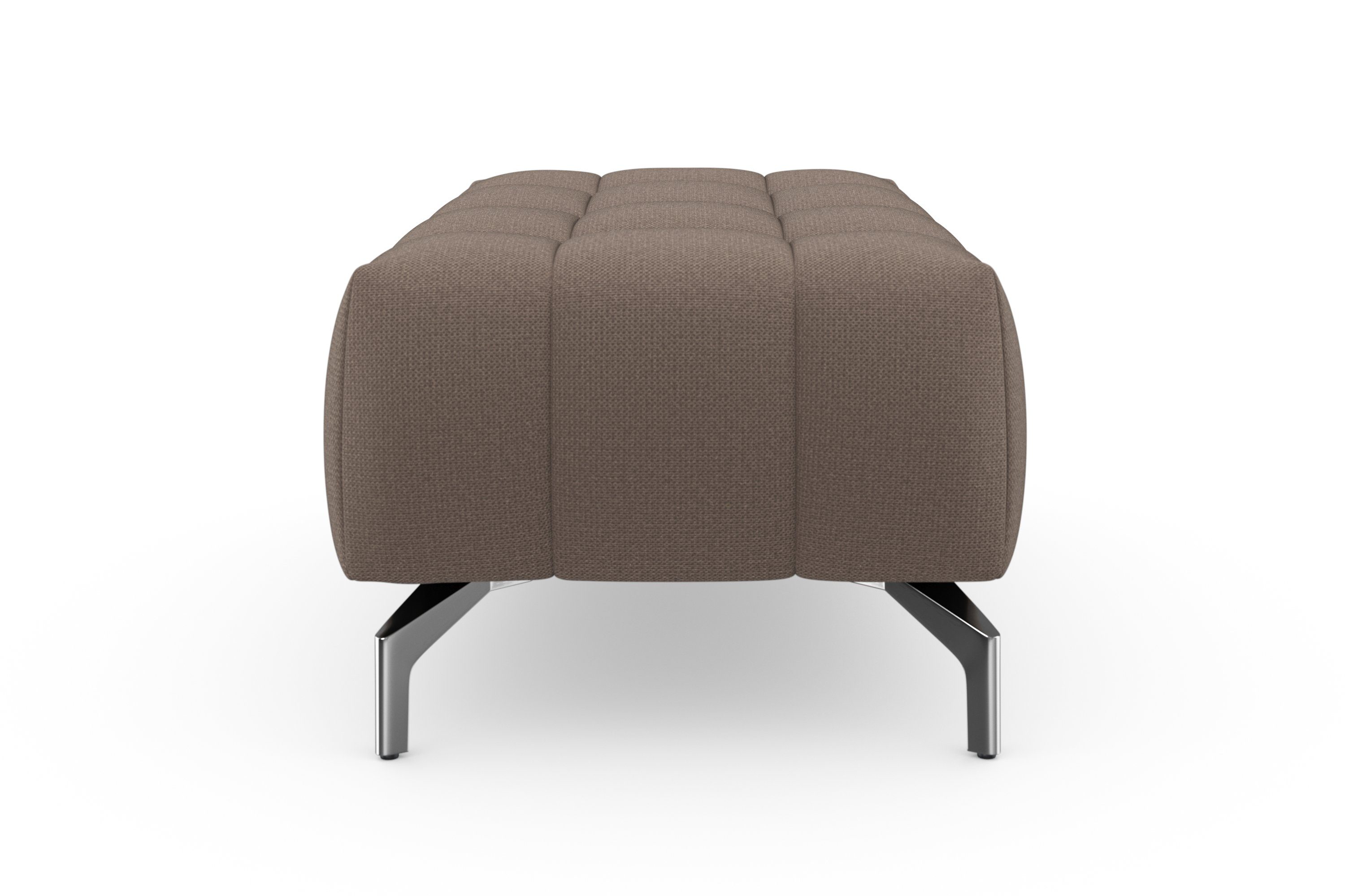 sit&more Hocker Blauw met zilverkleurige poten