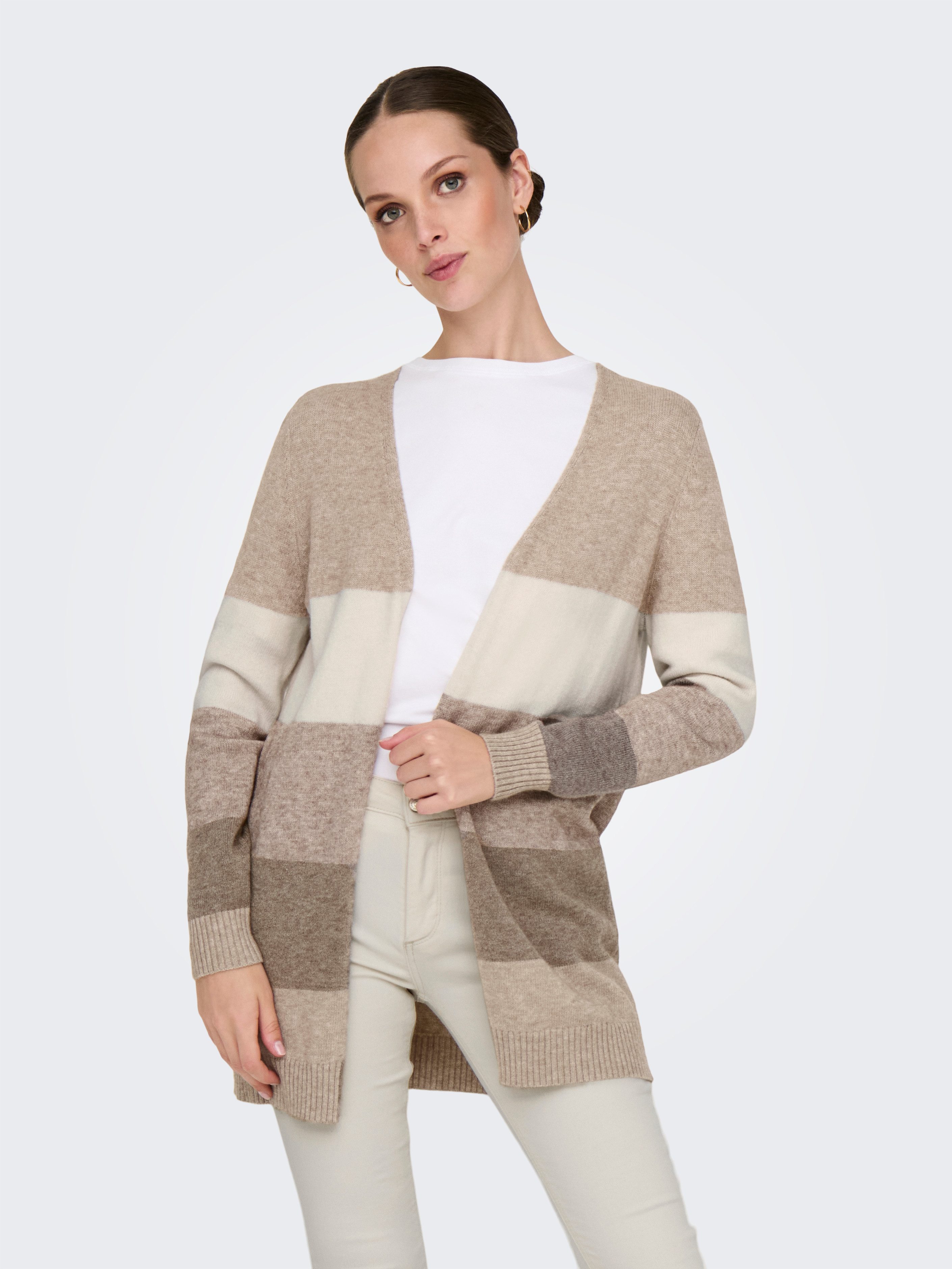 Only Vest ONLLESLY L/S OPEN CARDIGAN KNT NOOS