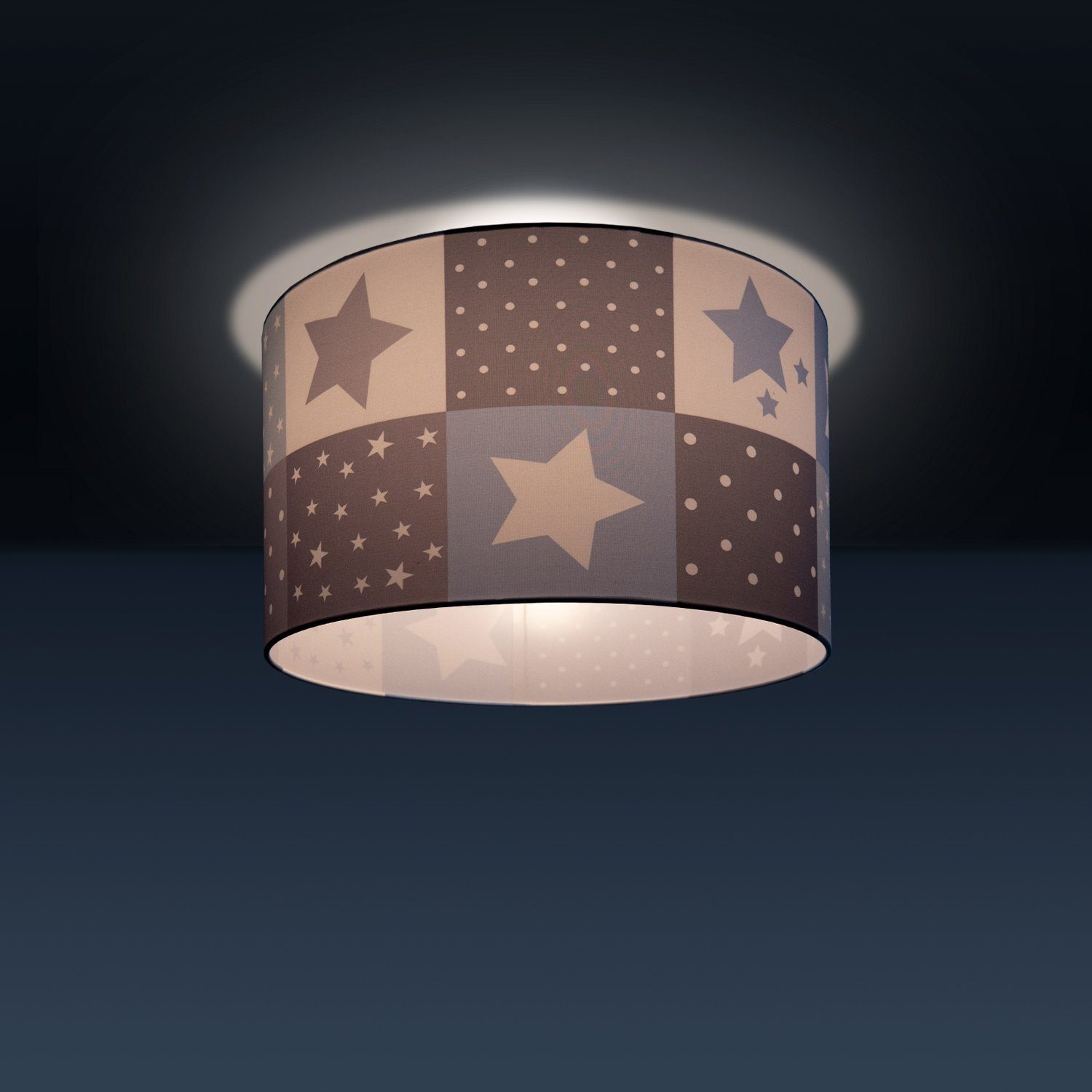 Paco Home Plafondlamp Cosmo 345 Kinderlamp plafondlamp LED kinderkamer lamp sterren-motief E27
