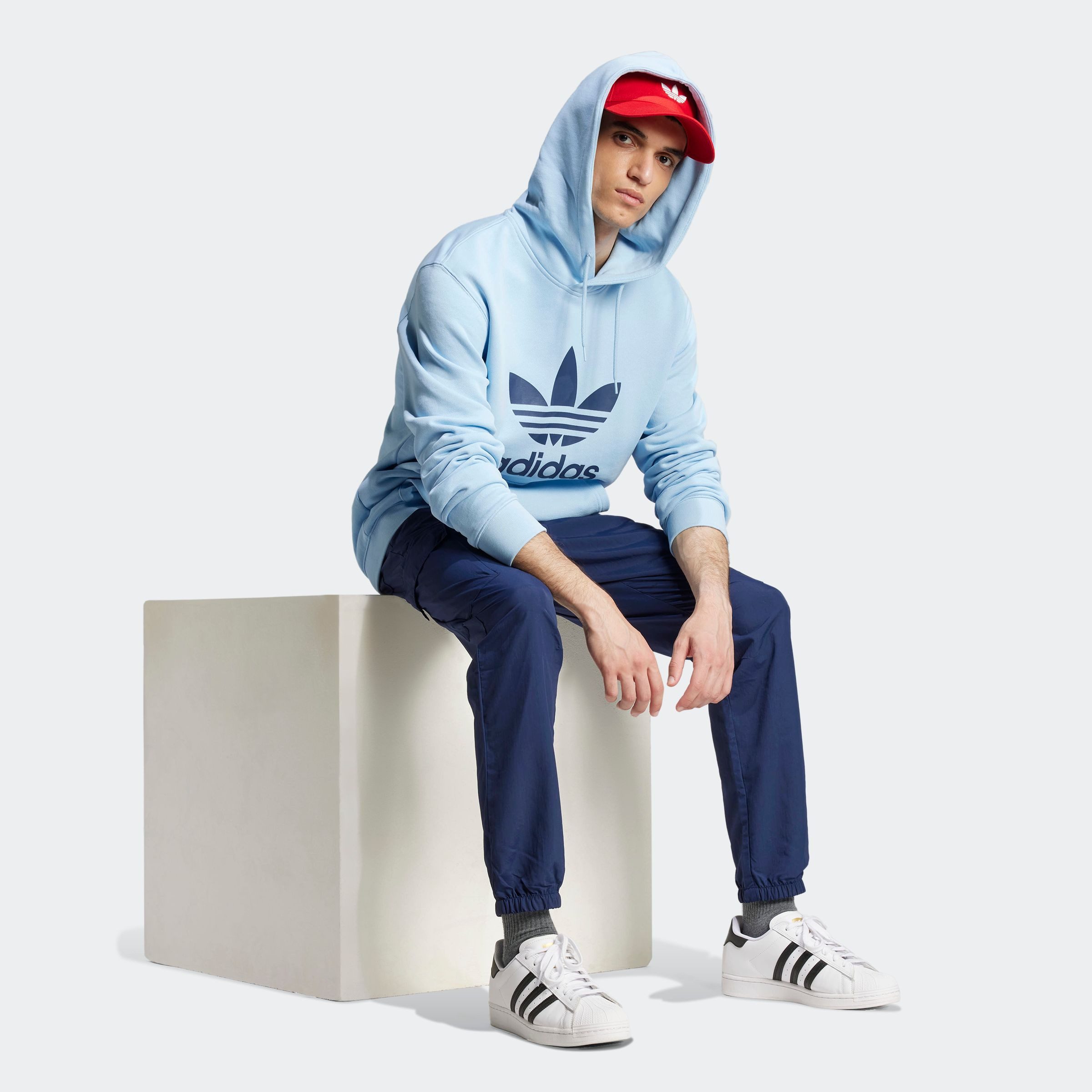adidas Originals Hoodie TREFOIL HOODY Hoodie, sweatshirt met grote logo-opdruk