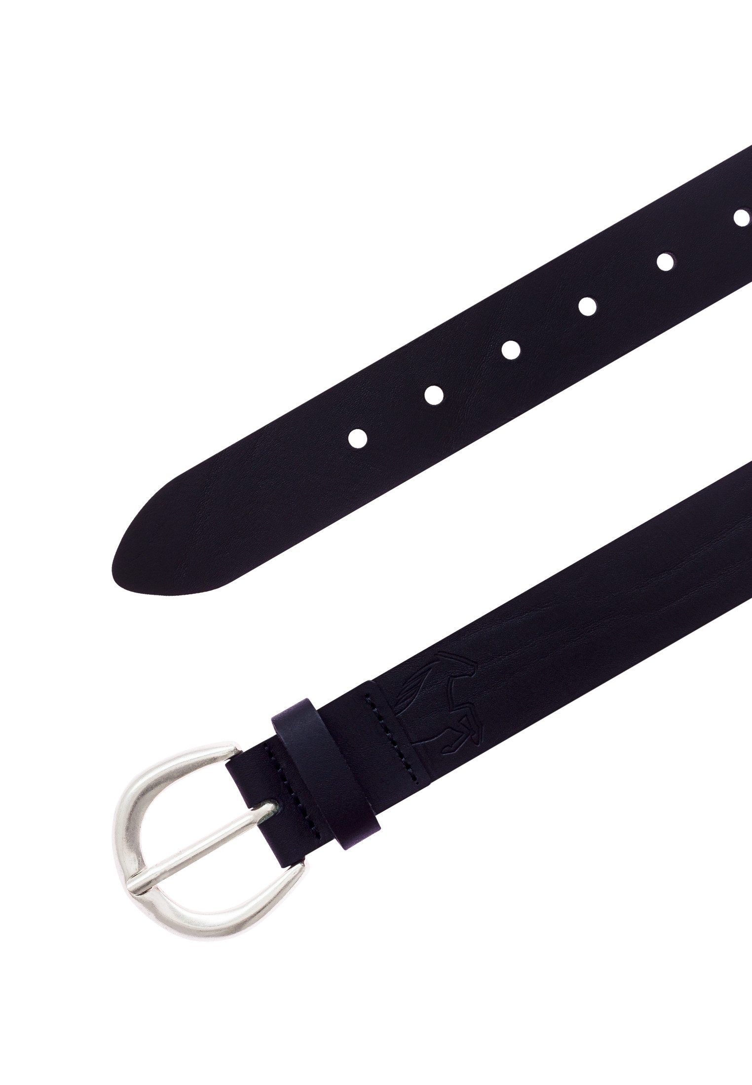 MUSTANG Leren riem Sluiting in gepolijst zilverkleur, 3,5 cm breed (1 stuk)
