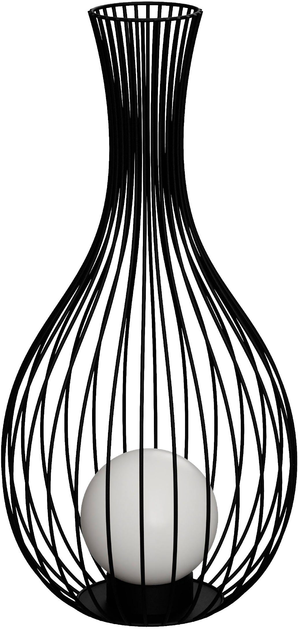 EGLO Staande lamp FOSSOMBRONE Vloerlamp in zwart van verzinkt staal - excl. E27 - 1X10W (1 stuk)