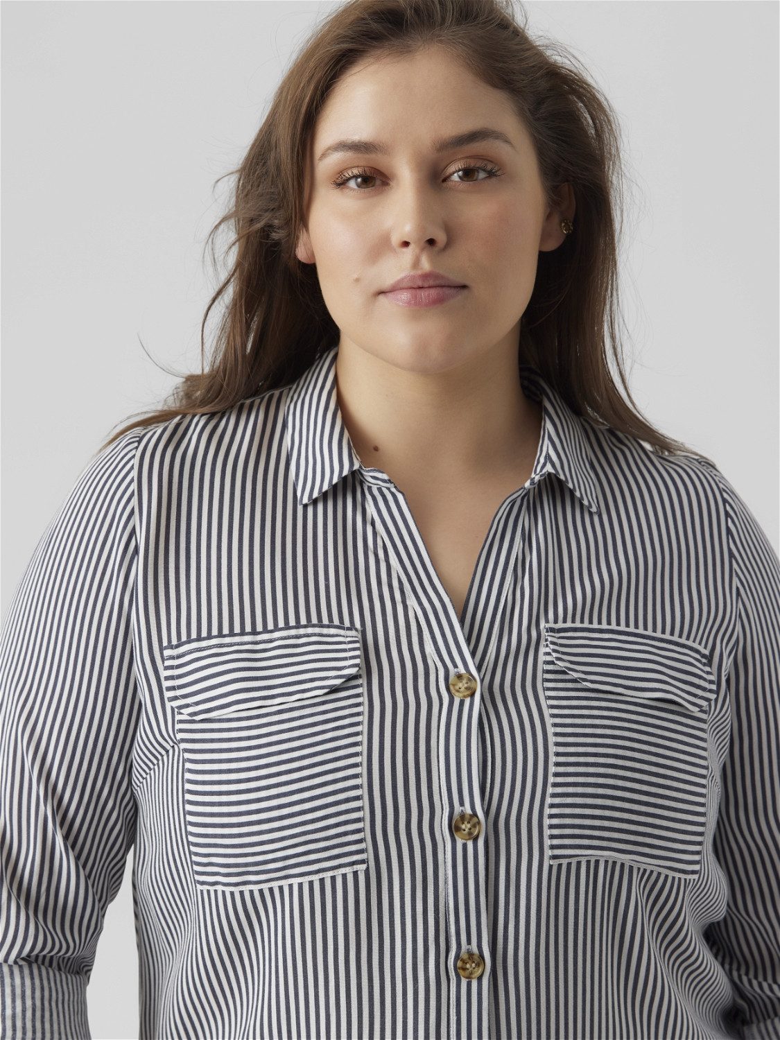 Vero Moda Curve Overhemdblouse VMBUMPY L/S SHIRT NEW CURVE GA NOOS