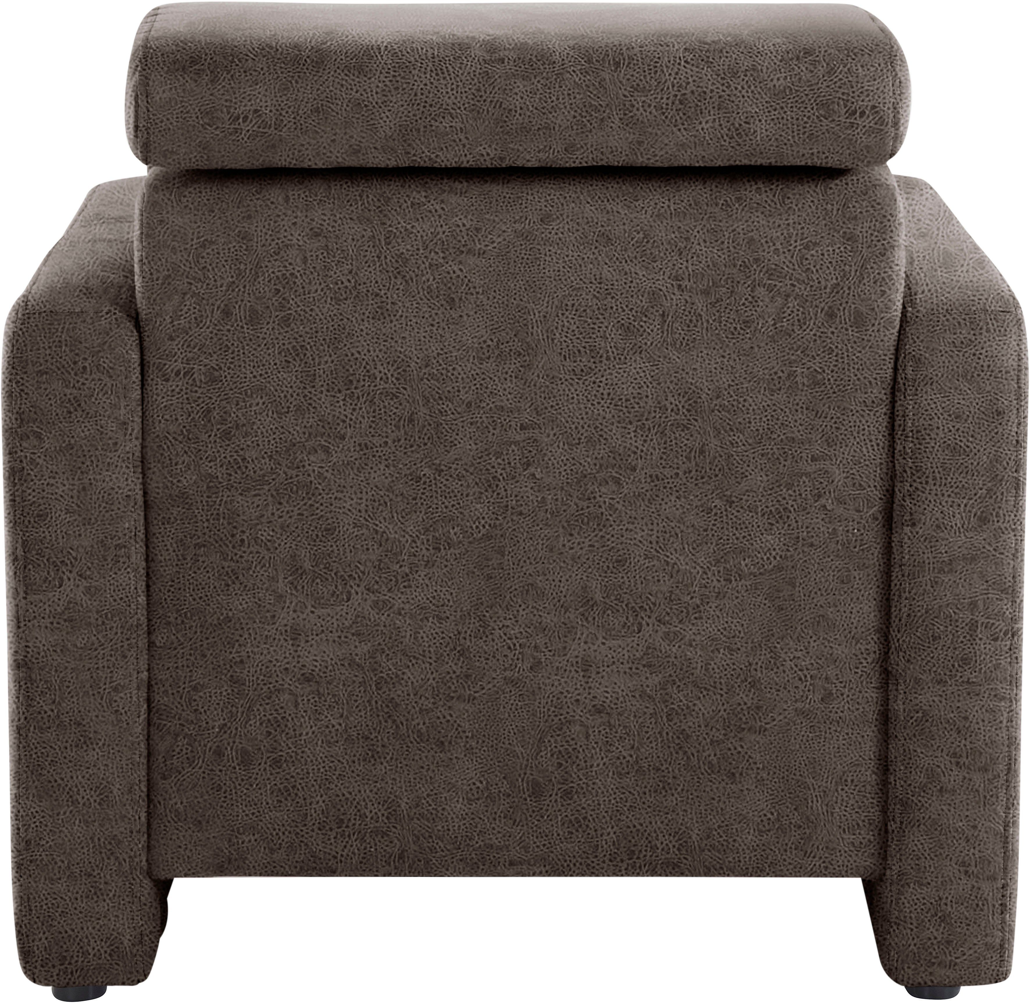 sit&more Fauteuil Bologna met binnenvering, met verstelbare hoofdsteun