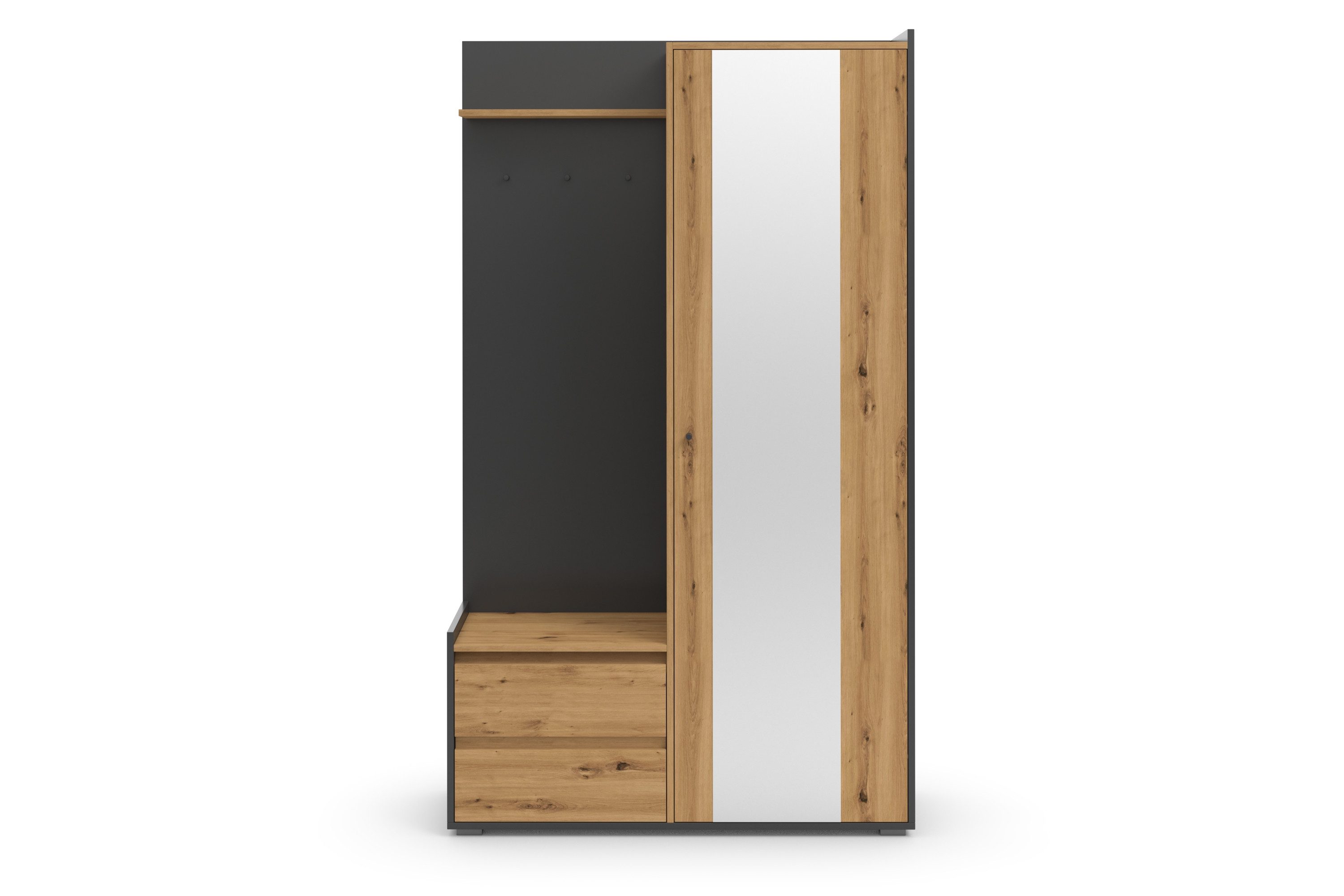 INOSIGN Kledingkast Kosmo met spiegel afmetingen 118 x 30 cm, hoogte 190 cm, breedte 110 cm