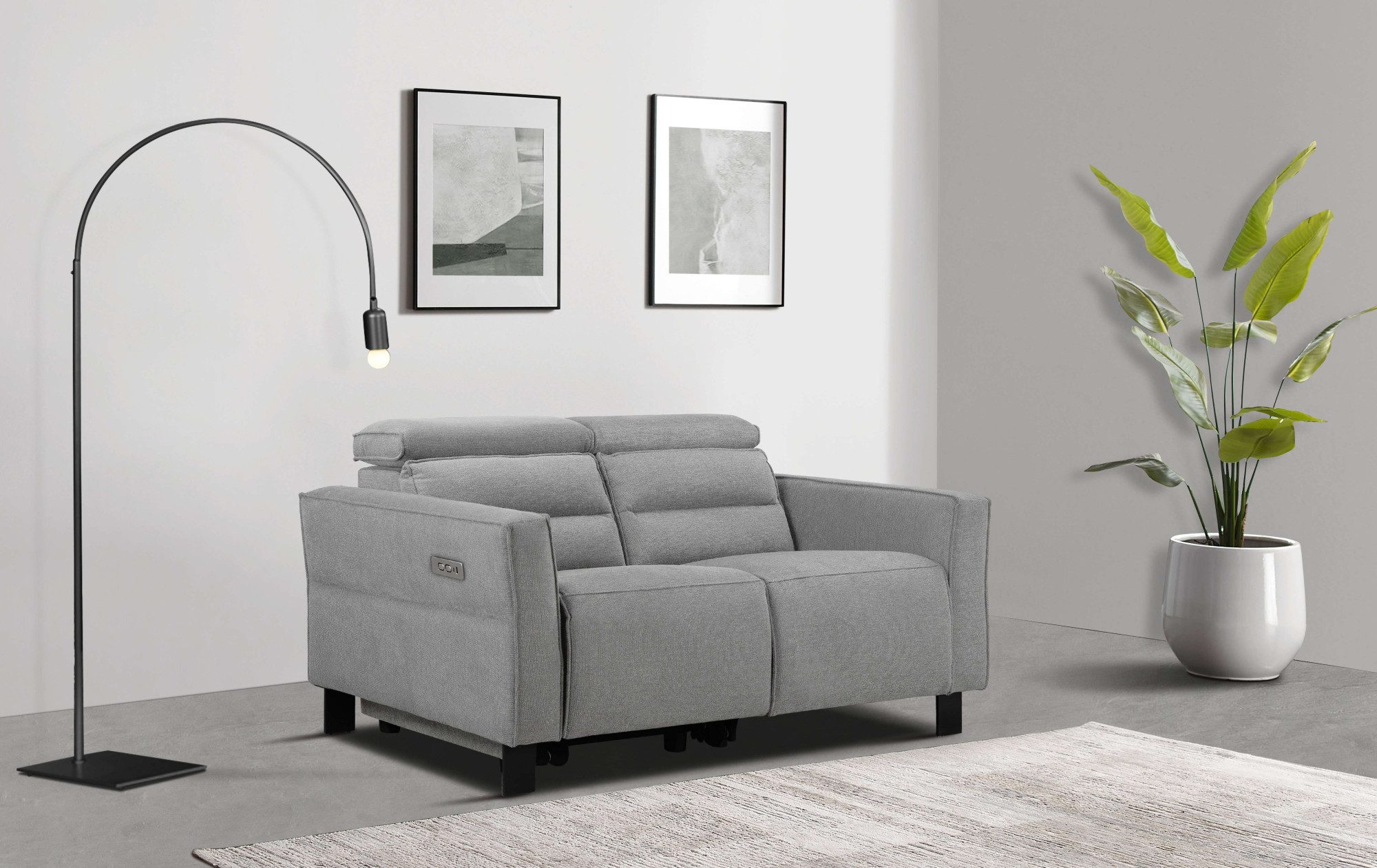 Places of Style 2-zitsbank Carpari, 162 cm, met handmatige of elektrische relaxfunctie