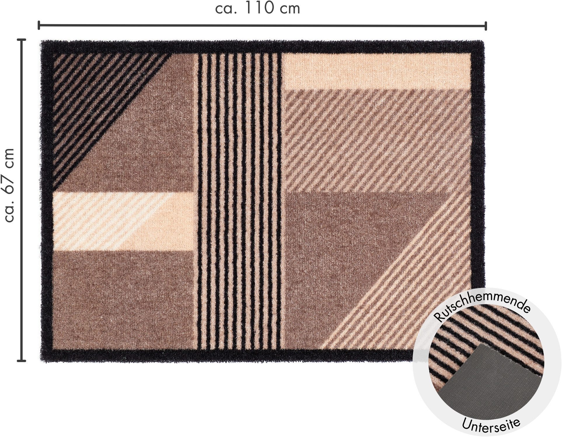 Barbara Becker Mat Sense, Made in Belgium Vuilafvangmat, modern ontwerp, wasbaar, ook als loper