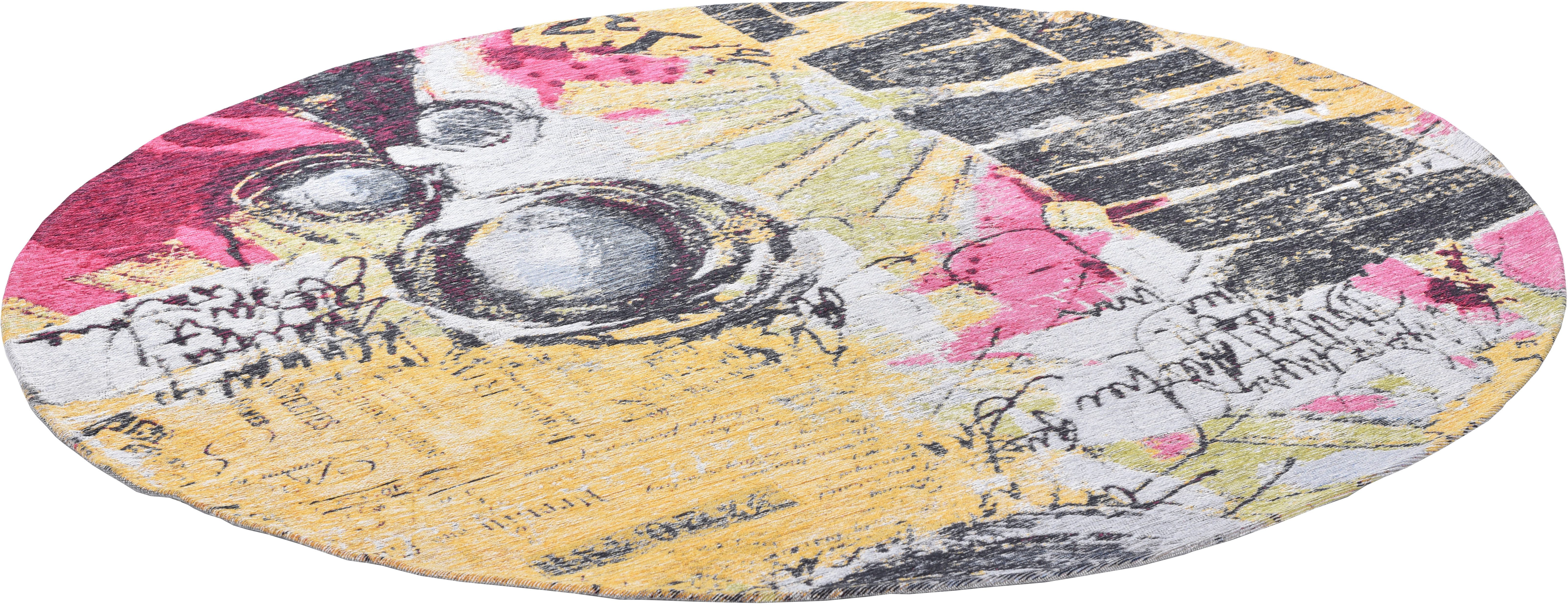 Gino Falcone Vloerkleed Cosima-107 plat geweven jacquard-vloerkleed, met chenillegaren, modern design