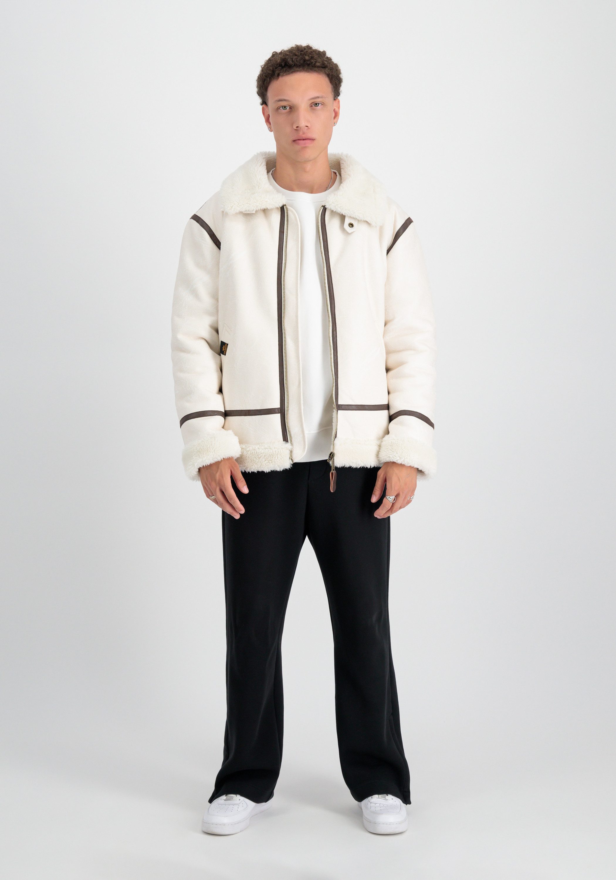 Alpha Industries Leren jack Alpha Industries Men - Bomber Jackets B-3 Faux Leather