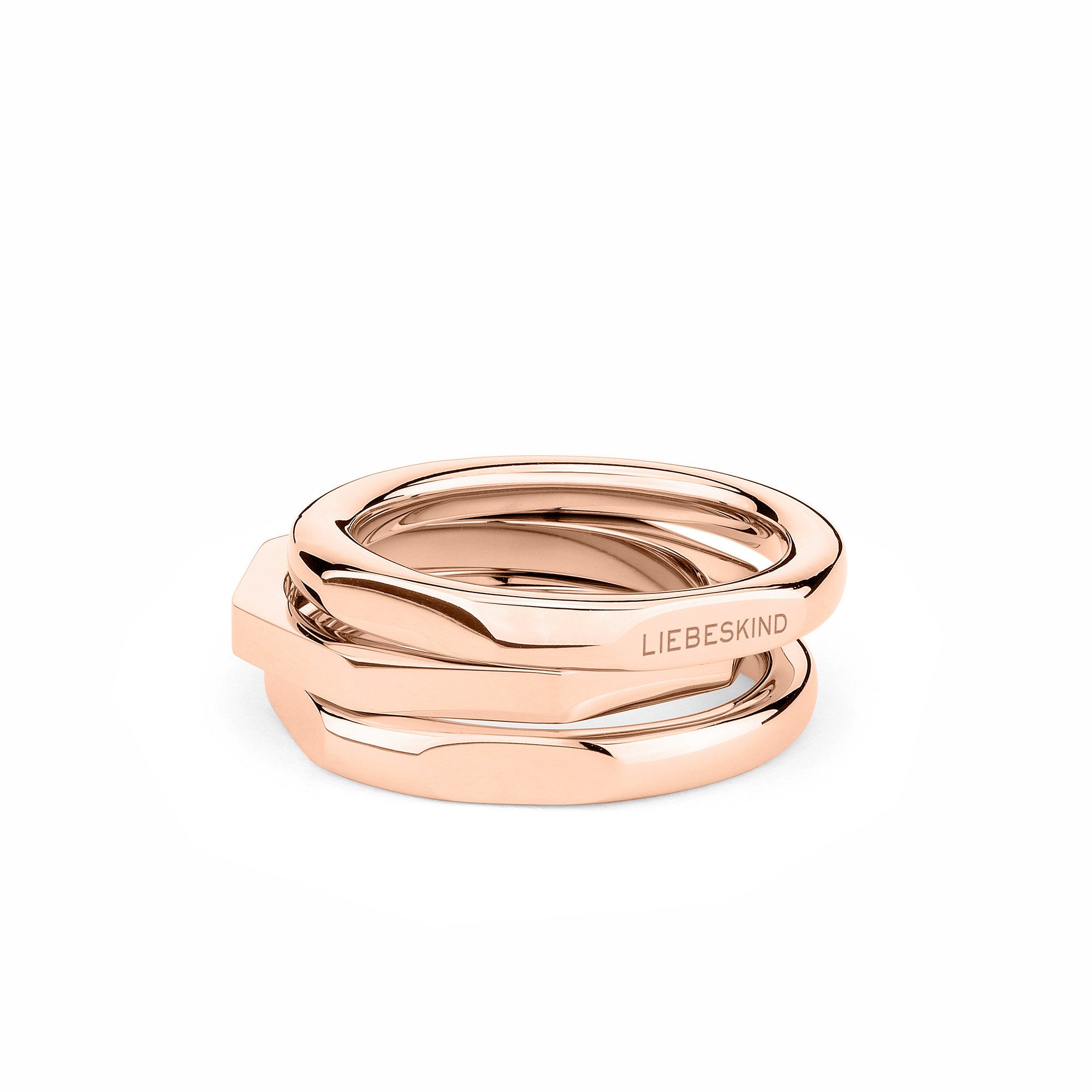 Liebeskind Berlin Ringenset Sieraden cadeau roestvrijstalen ring Urban Chic (set, 3-delig)