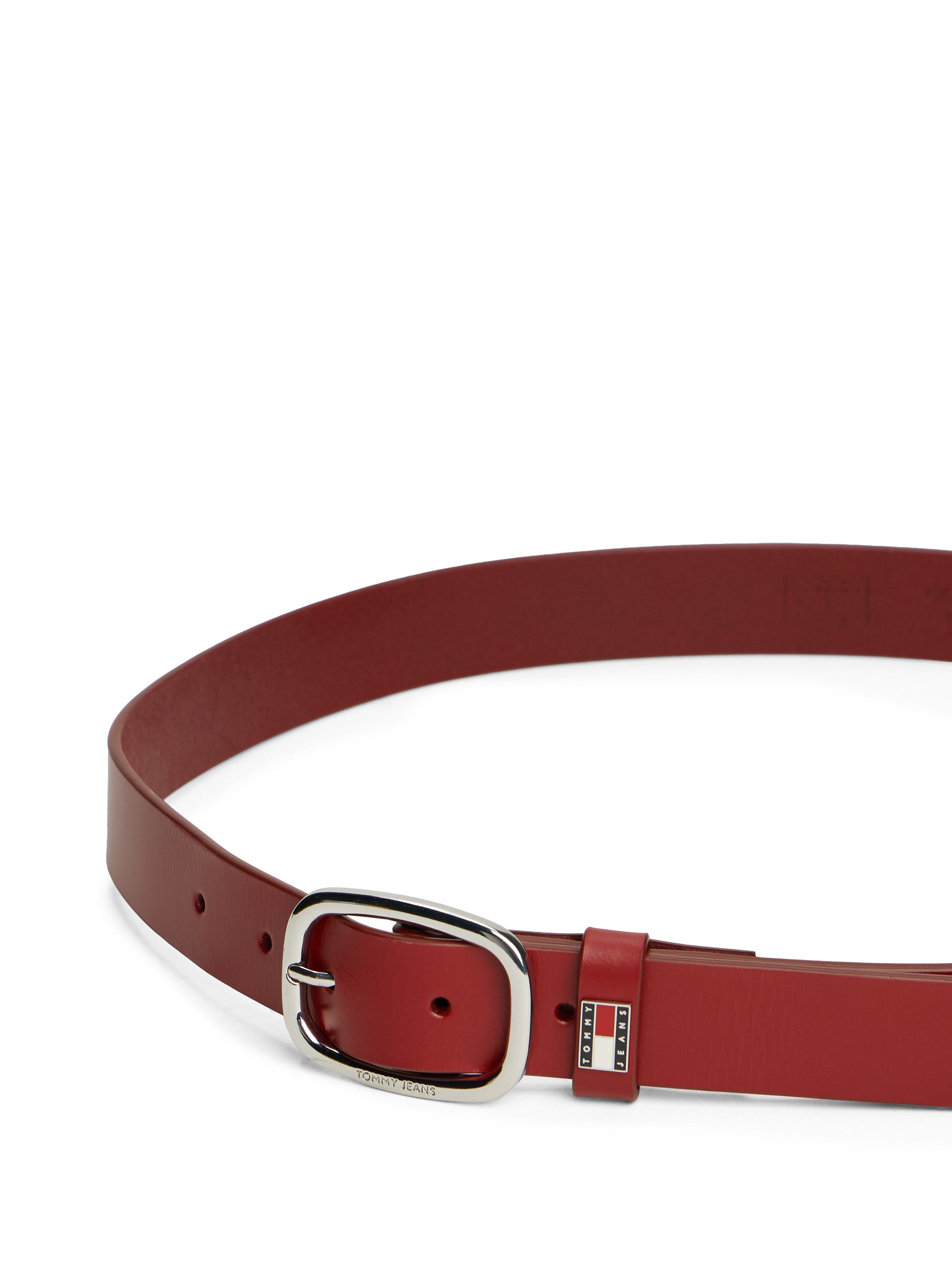 TOMMY JEANS Leren riem TJW OVAL 3.0 Ovale eenvoudig pin sluiting en logo op de sluiting