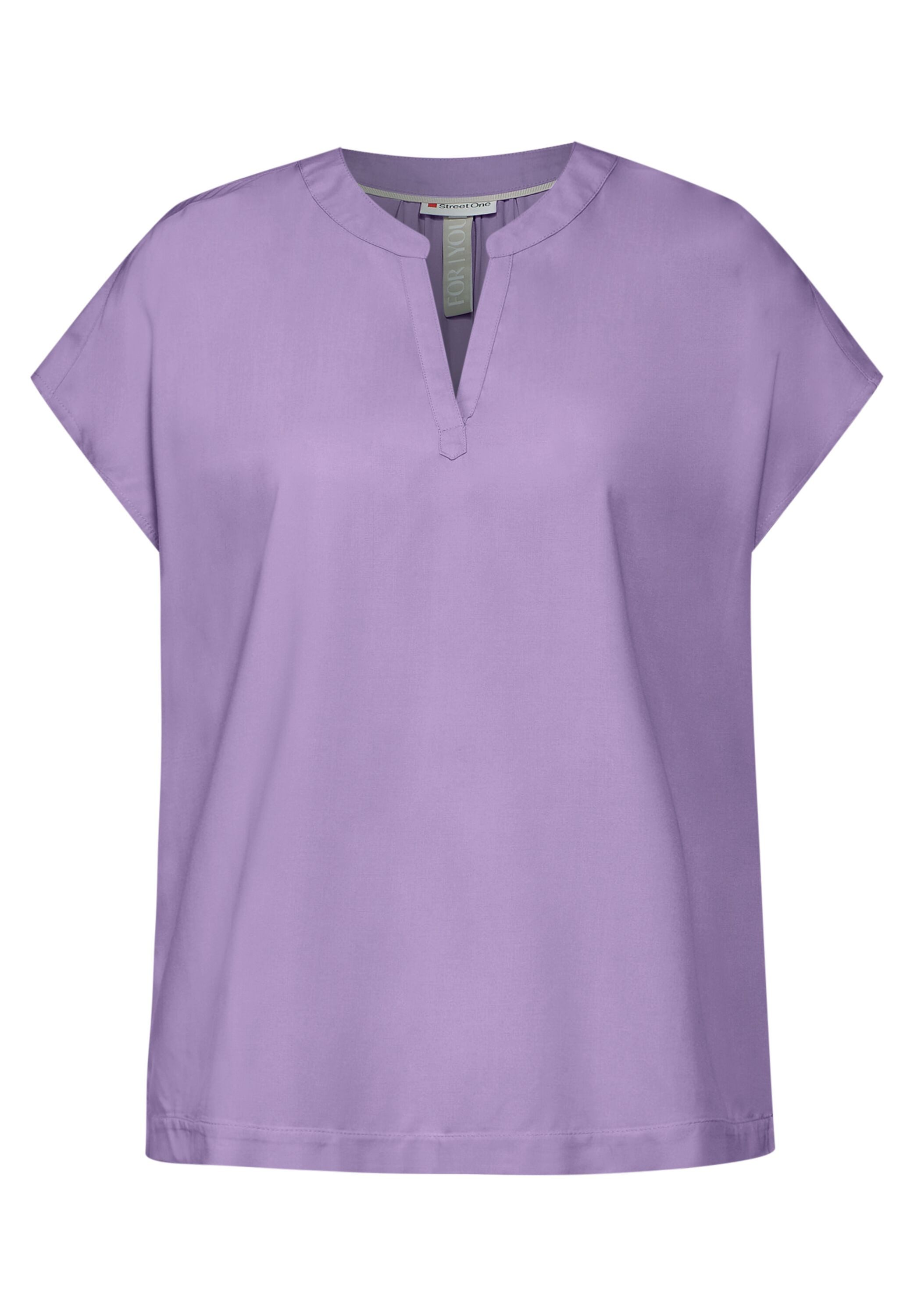 STREET ONE Blouse met korte mouwen Blouseshirt van pure viscose