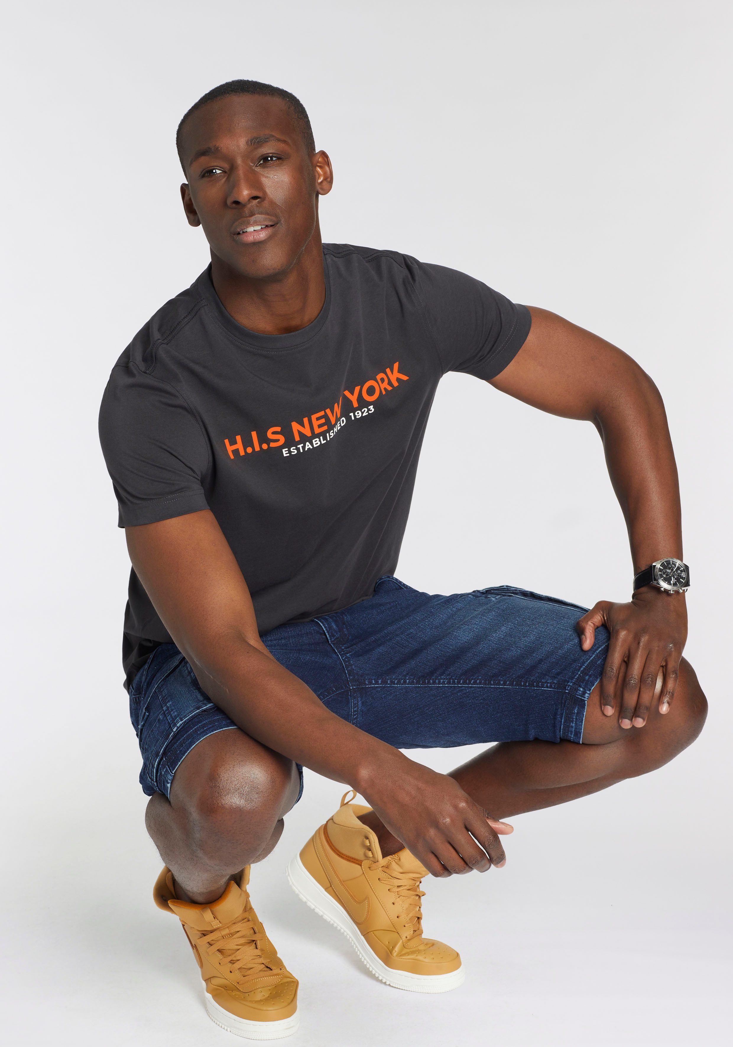 H.I.S T-shirt Met grote frontprint